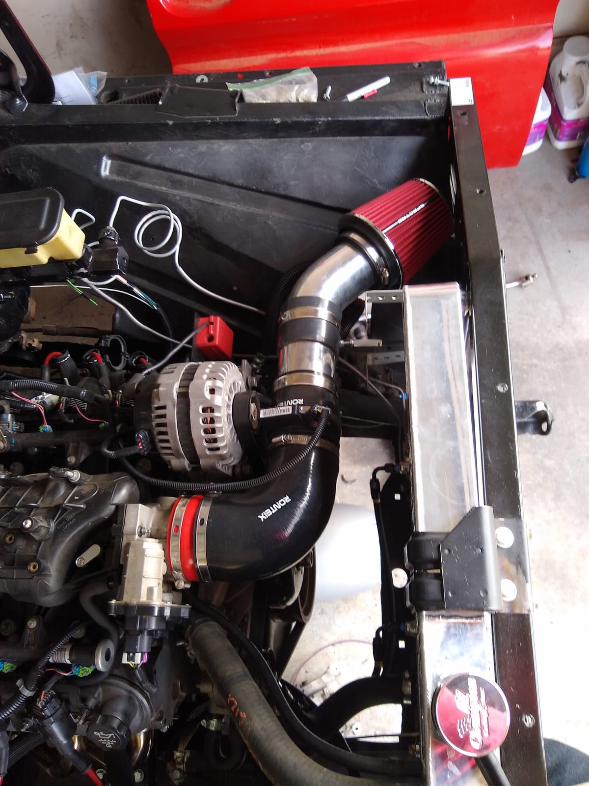 Spectre Performance Universal Clamp-On Air Filter: Washable Filter: Round Tapered; 3 in/3.5 in/4 in Flange ID; 5.5 in (140 mm) Height; 6 in (152 mm) Base; 4.75 in (121 mm) Top, SPE-8132 customer photo 2