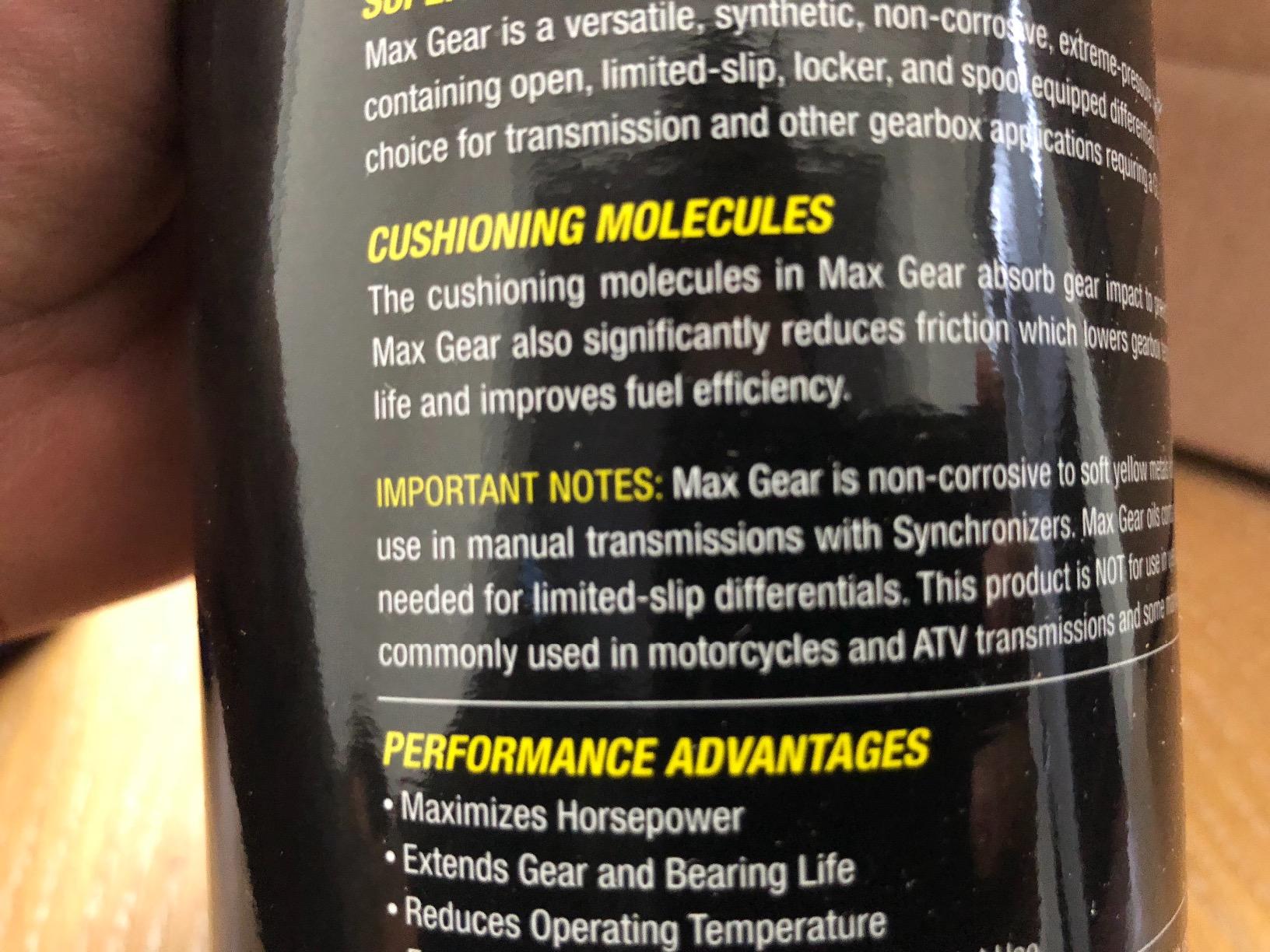 Royal Purple 01300 Max Gear 75W-90 High Performance Synthetic Automotive Gear Oil , 1 Quart (32 Ounces) customer photo 1