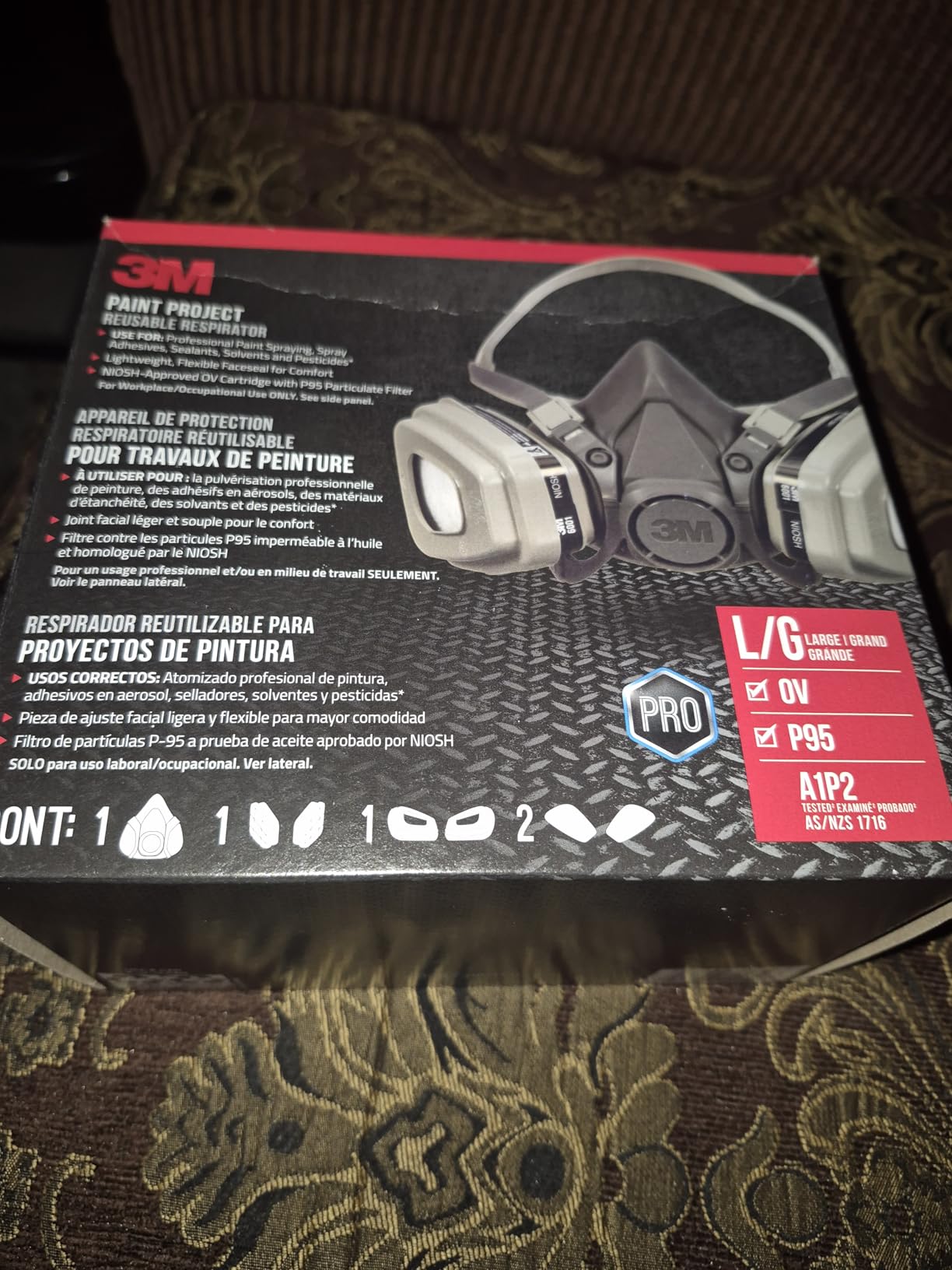 3M P95 / Organic Vapor Paint Project Reusable Respirator 6311, Large Size, NIOSH-APPROVED customer photo 2