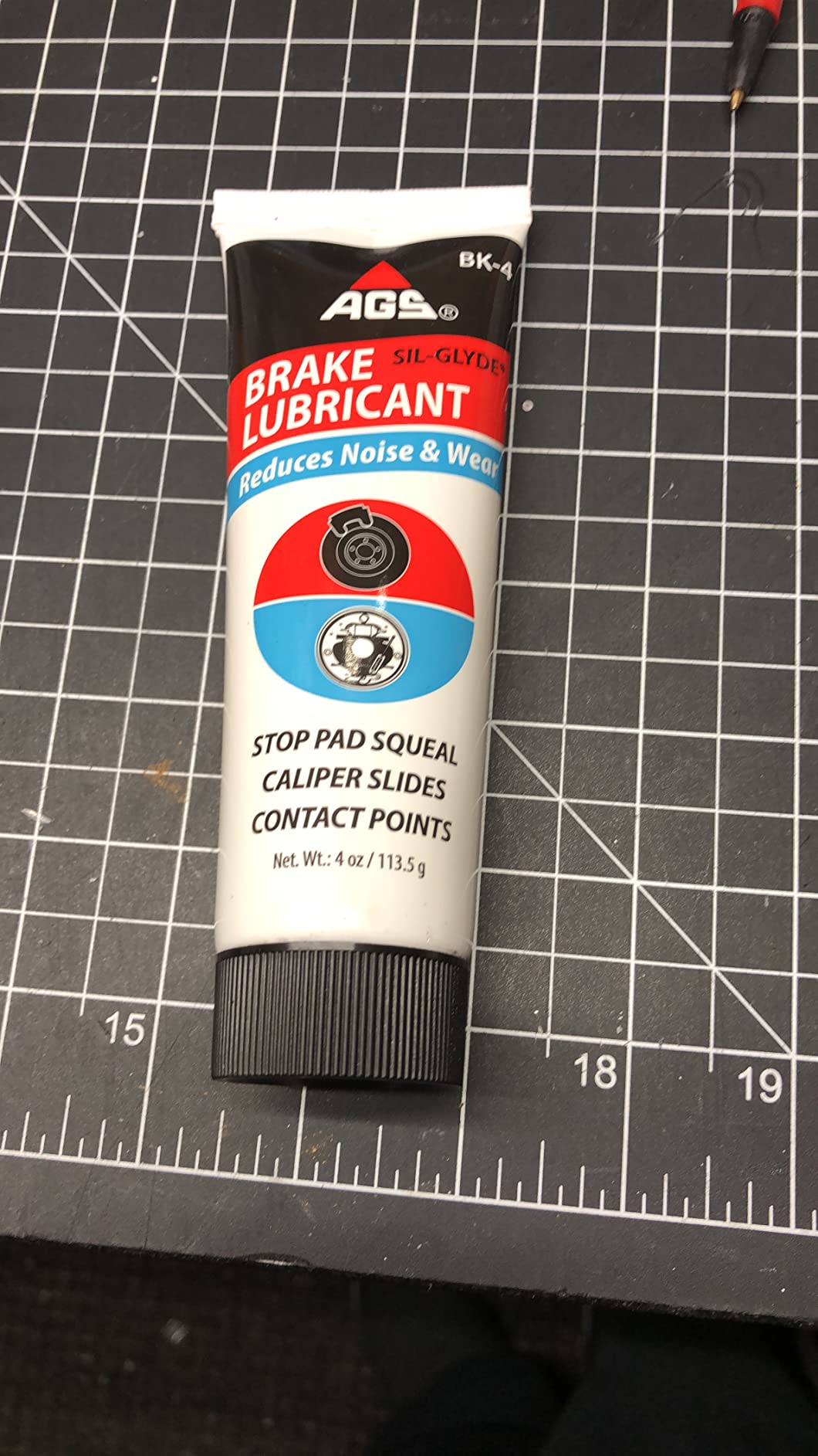 AGS SIL-Glyde 4 oz Tube Silicone Based Brake Assembly Lubricant customer photo 2