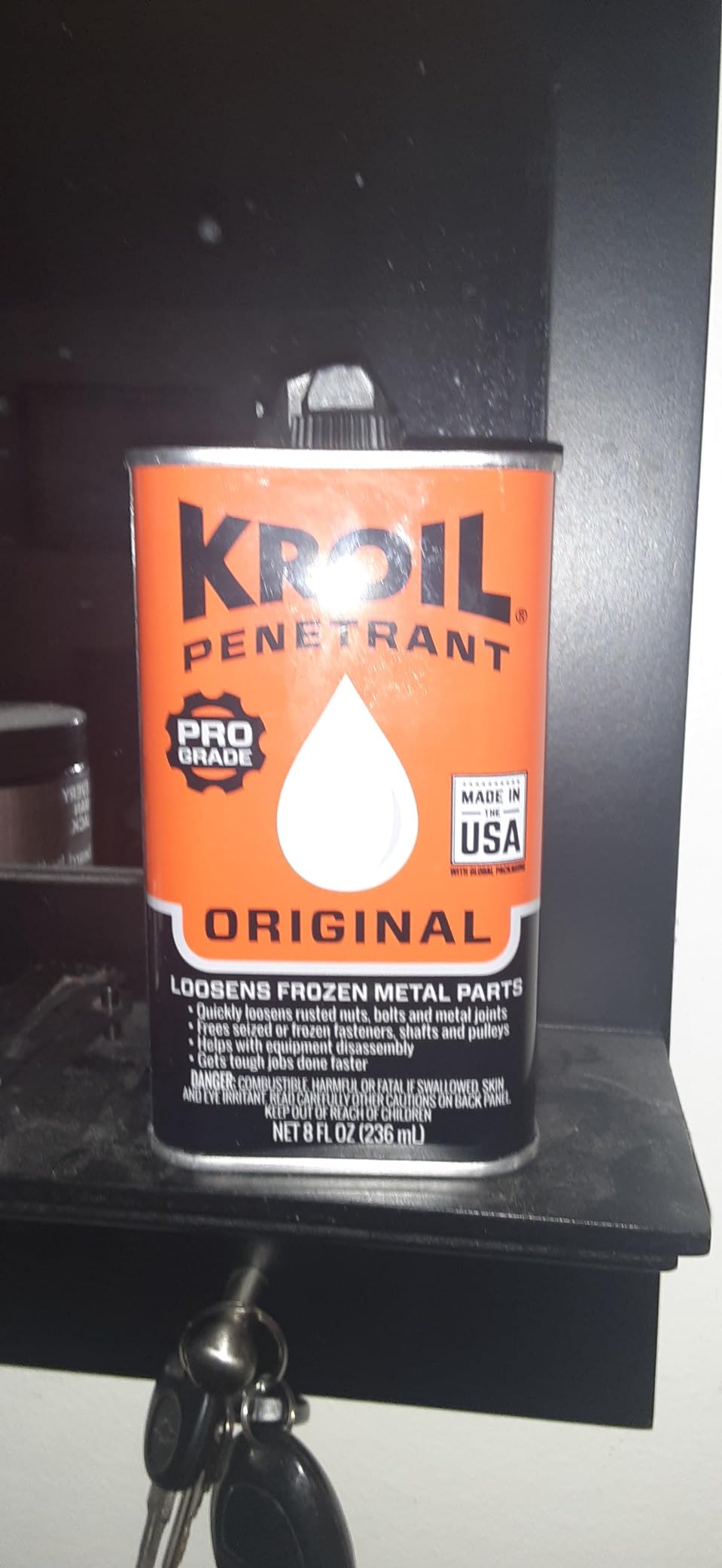 Kroil Original Penetrant - Rust Penetrating Lubricant - Corrosion Inhibitor Oil for Chains, Hinges & Stuck Metal Parts - Home & Industrial Use - Drip Can - 8 oz - 1 Pack (KL081) customer photo 1