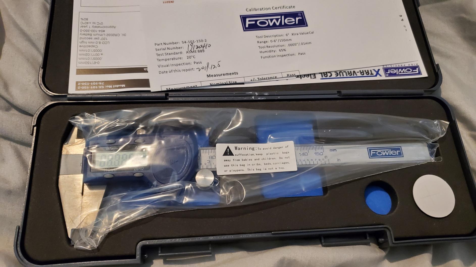 Fowler 54-101-150-2, Xtra-Value Cal Digital Caliper With 0-6