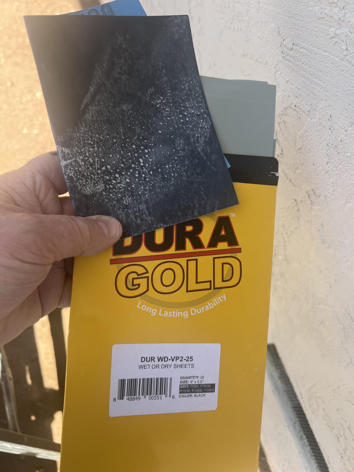 Dura-Gold Premium 1500 Grit Wet or Dry Sandpaper Sheets, 5-1/2
