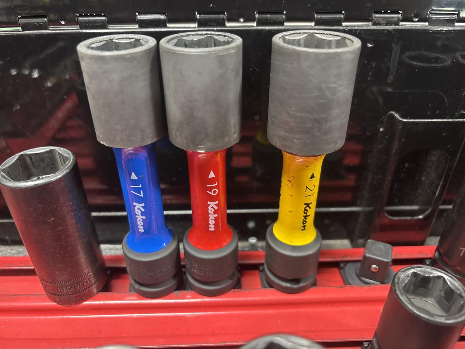 Ko-ken 14201M 1/2 Sq. Dr. Wheel Nut Socket Set 17-21mm Thin Wall 3 Pcs customer photo 2