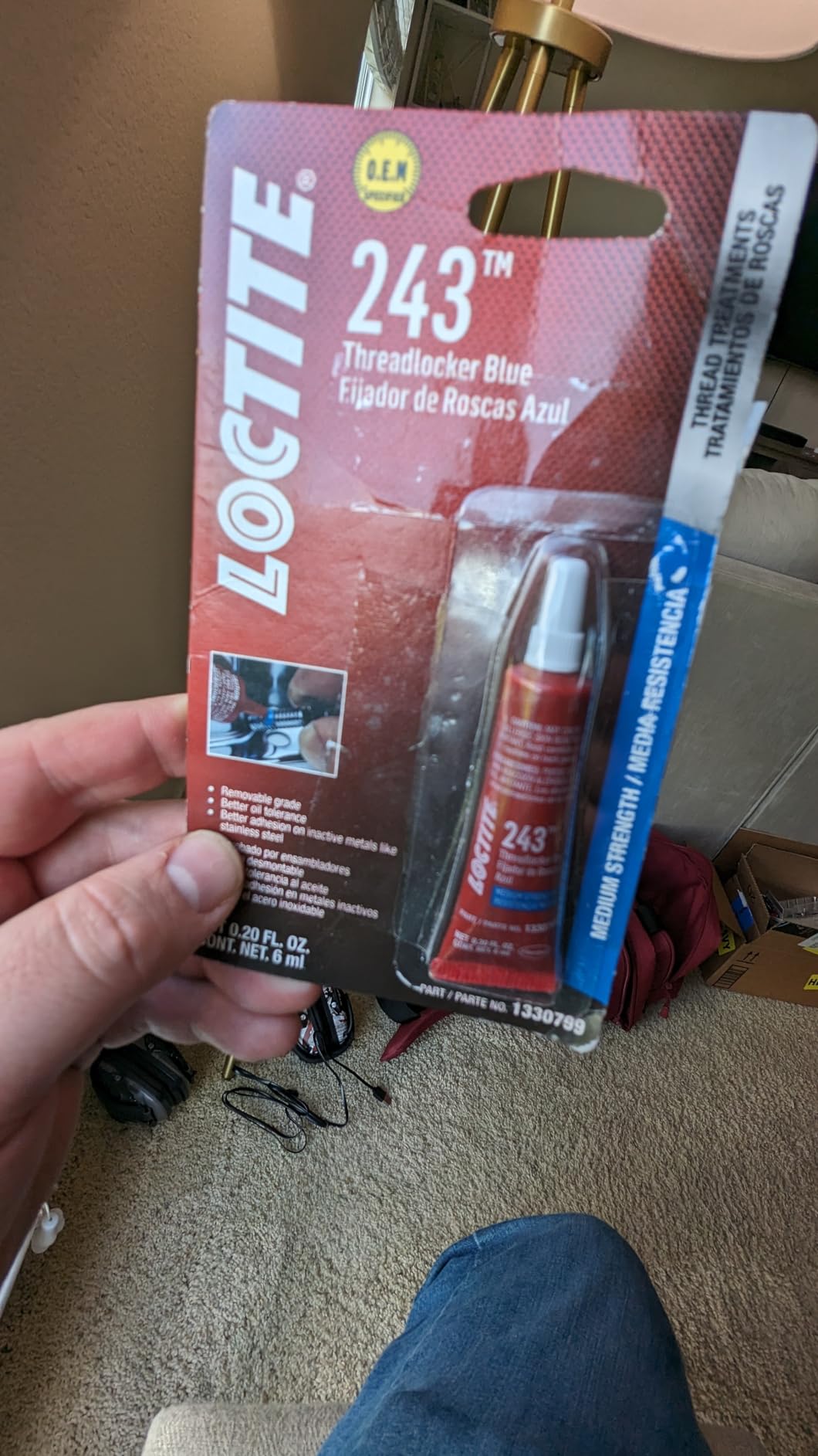 Loctite 1330799 243 Blue Oil Resistant Threadlocker Tube - 6 ml customer photo 2