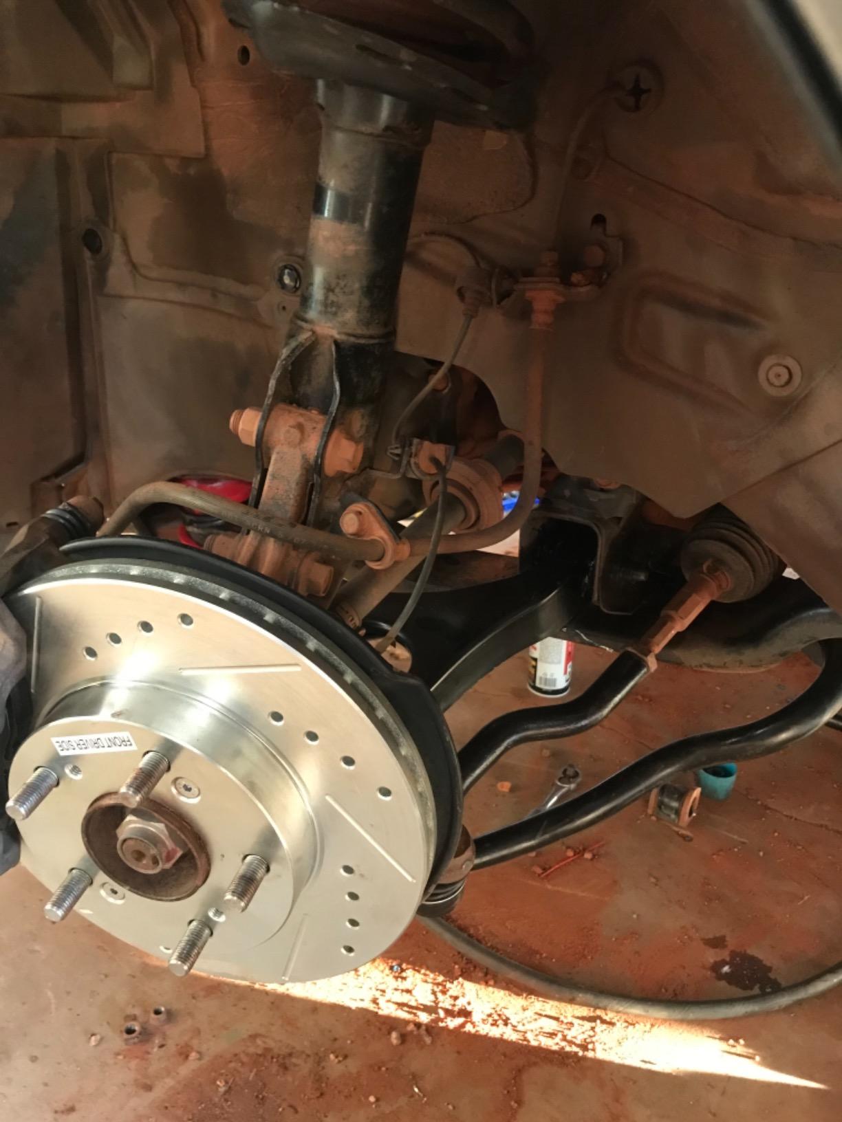 PowerStop Z23 Performance Brake Pad & Rotor Kit Front & Rear K2385 | Honda Civic 2006-11 Carbon Fiber Ceramic Brake Pads + Drilled & Slotted Rotors customer photo 1