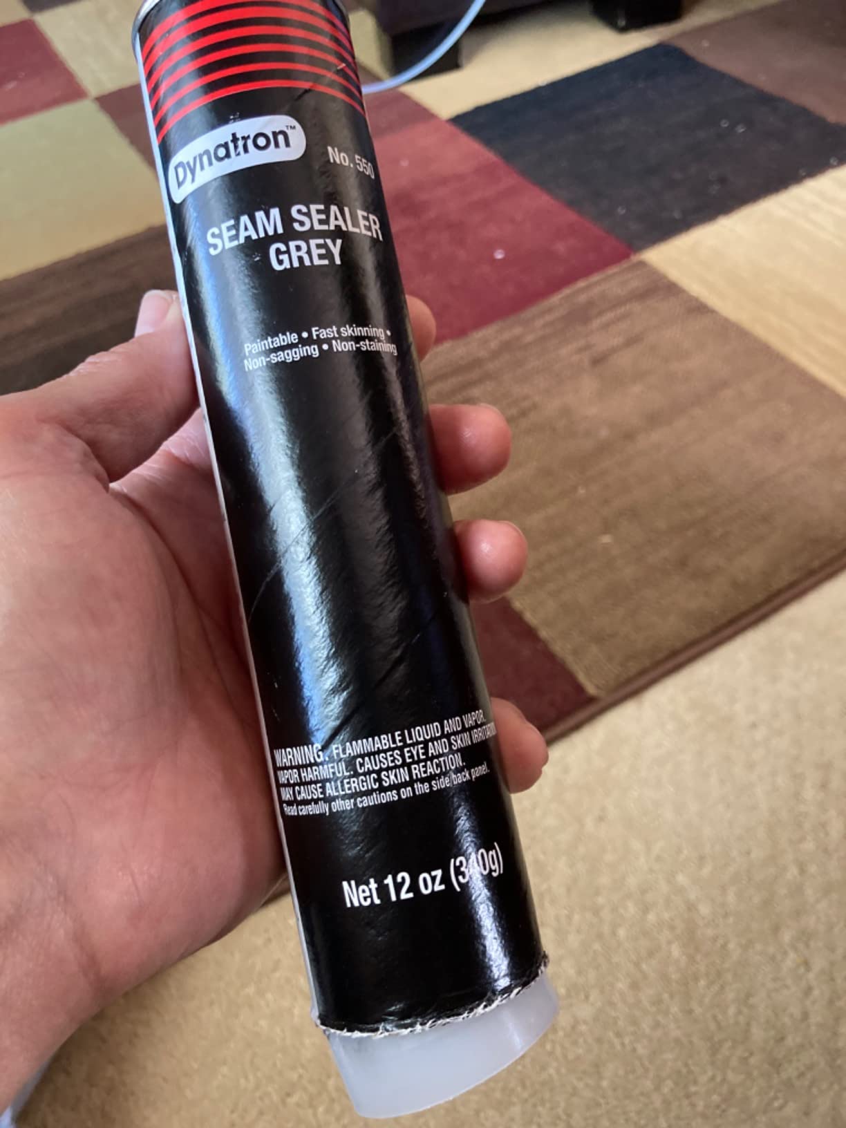 3M Dynatron Auto Seam Sealer Caulk, 550, Grey Color, Fast-Skinning, 12 oz | Permanently Elastic; Non-Staining; Non-Sagging customer photo 2