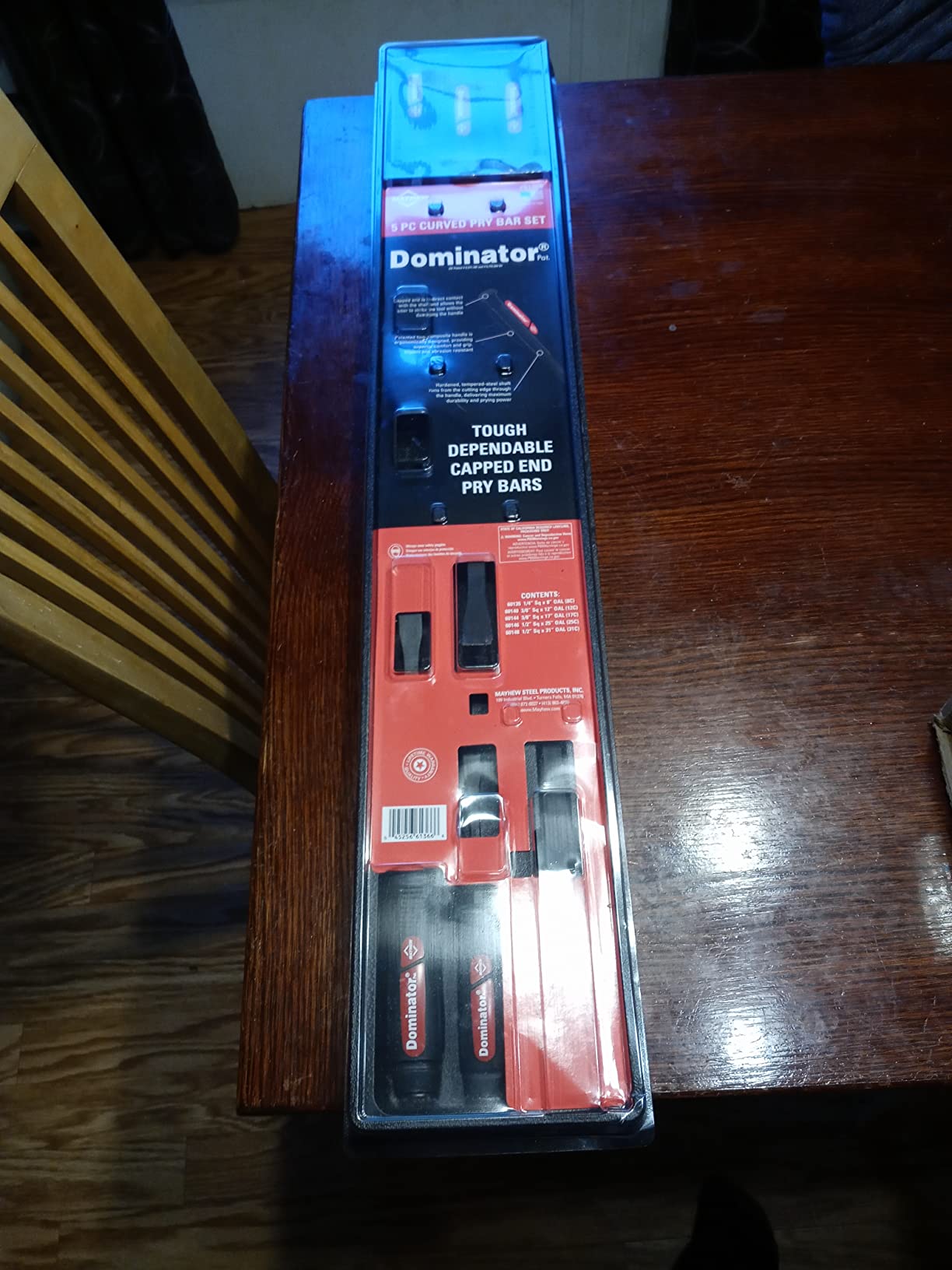 Mayhew Tools 61366 Dominator Pry Bar Set, 5-Piece Curved, Black Oxide Finish customer photo 1