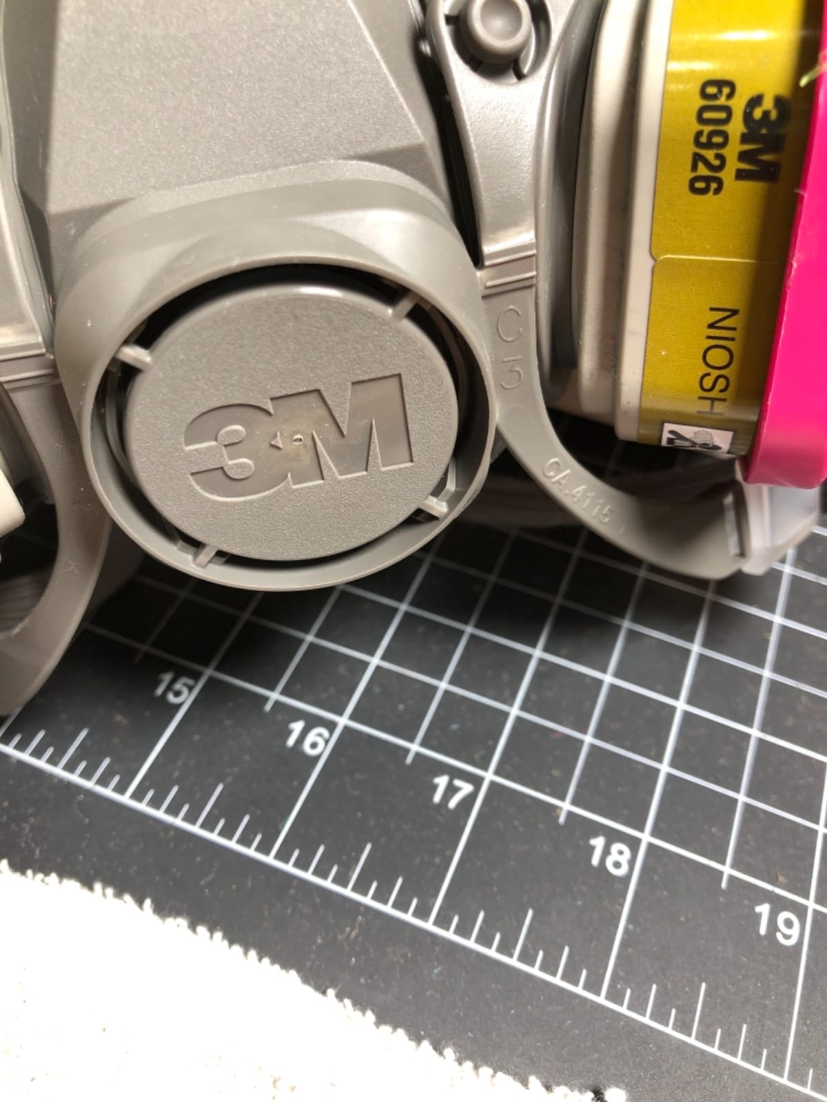 3M Half Facepiece Reusable Respirator 6300, NIOSH, Four-Point Harness, Comfortable Fit, Dual Airline Supplied Air Compatible, Bayonet Connections, Painting, Sanding, Cleaning, Large customer photo 2