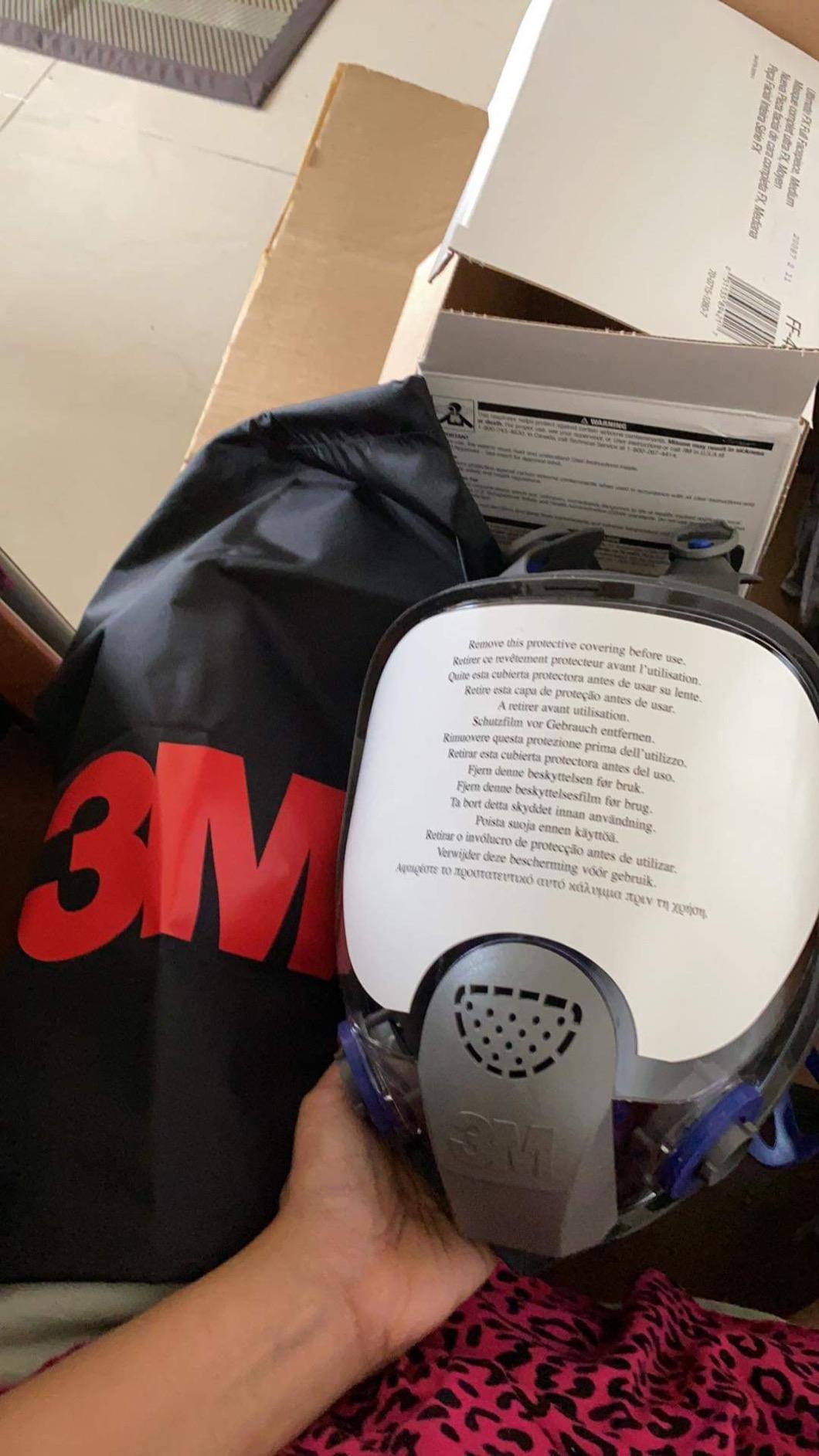 3M Ultimate FX Full Facepiece Reusable Respirator FF-402, NIOSH, ANSI, Med | Six-Strap Harness, Cool Flow Valve, Passive Speaking Diaphragm customer photo 1