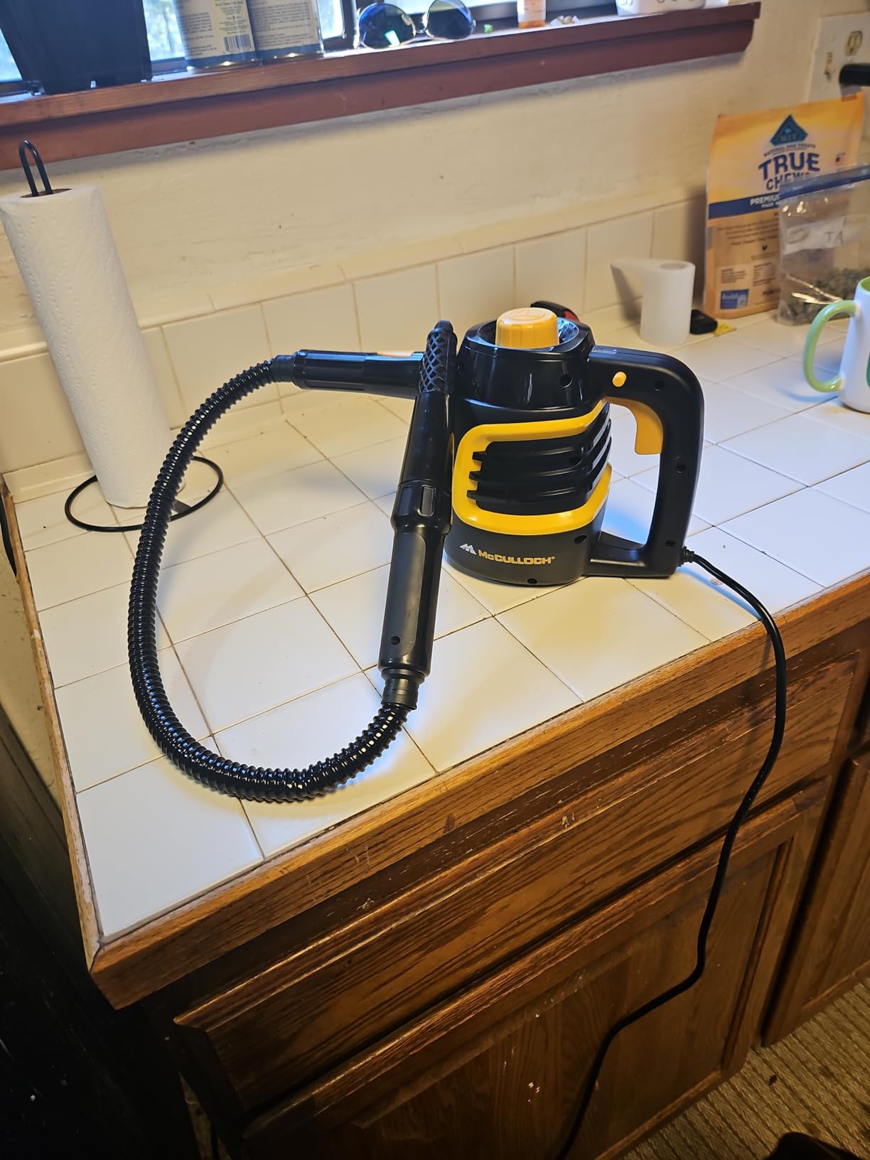 McCulloch MC1230 Handheld Steam Cleaner, 10 Minute Runtime, 11 Accessories: Jet Nozzle, Brushes, & More - Built for Home, Tile, Grout, Carpet, Furniture, & Personal Car Detailing customer photo 1