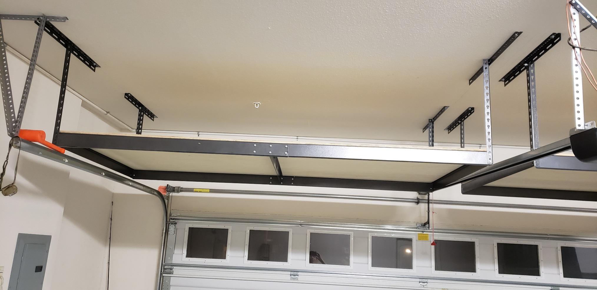 MonsterRax 4x8 Overhead Garage Storage Rack, White, 24