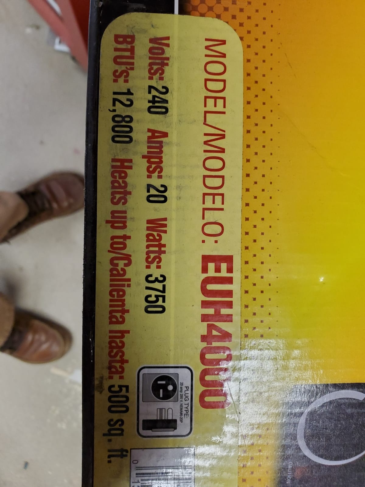 Dura Heat 240V Electric Space Heater for Garage, 3750W, 12800 BTU - EUH4000 customer photo 1