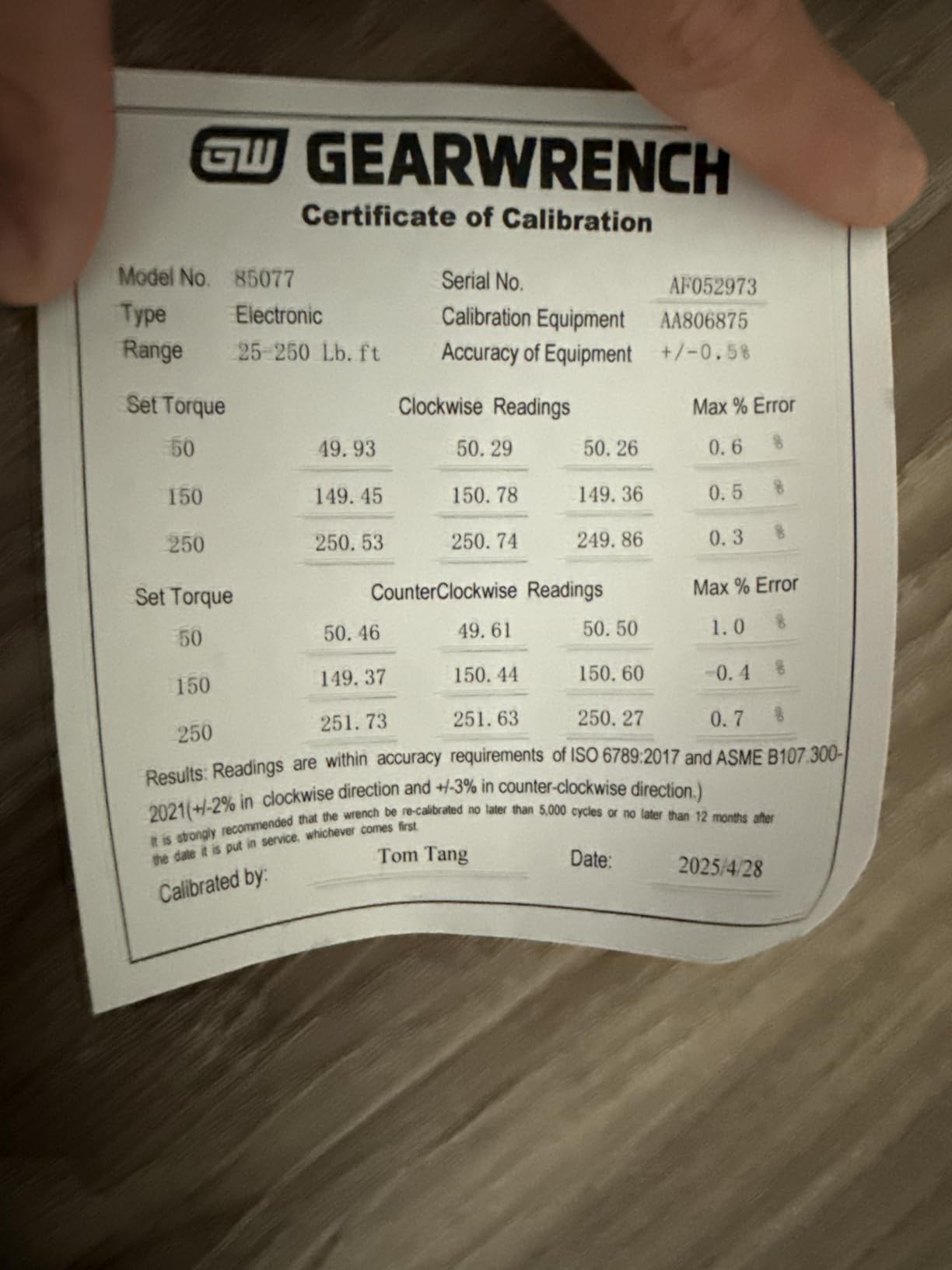 GearWrench 1/2 Drive Electronic Torque Wrench | 85077 customer photo 1