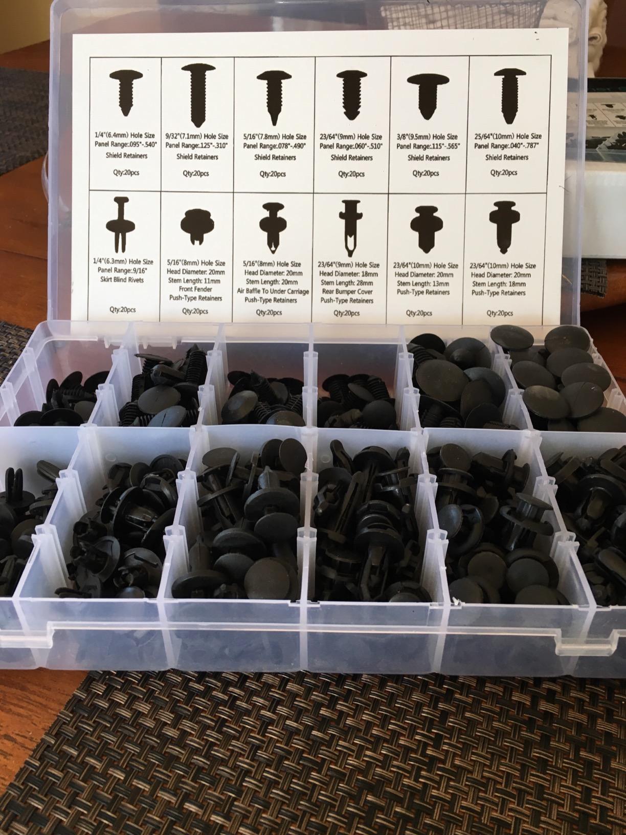 Sunplustrade 240 Pcs Bumper Clips Car Clips Plastic Rivets Fasteners Push Retainer Kit Most Popular Sizes Auto Push Pin Rivets Set for GM Ford Toyota Honda Chrysler customer photo 1
