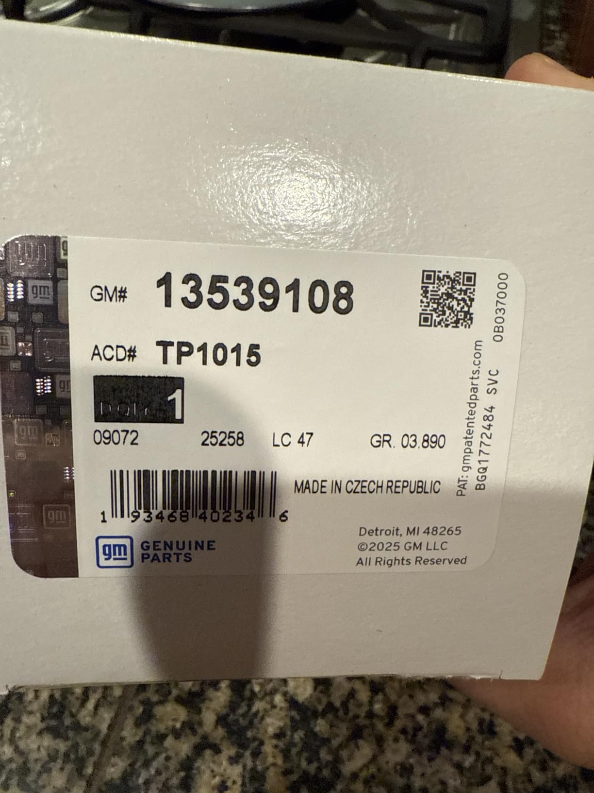 GM Genuine Parts TP1015 (13539108) Fuel Filter Kit with Seals customer photo 1