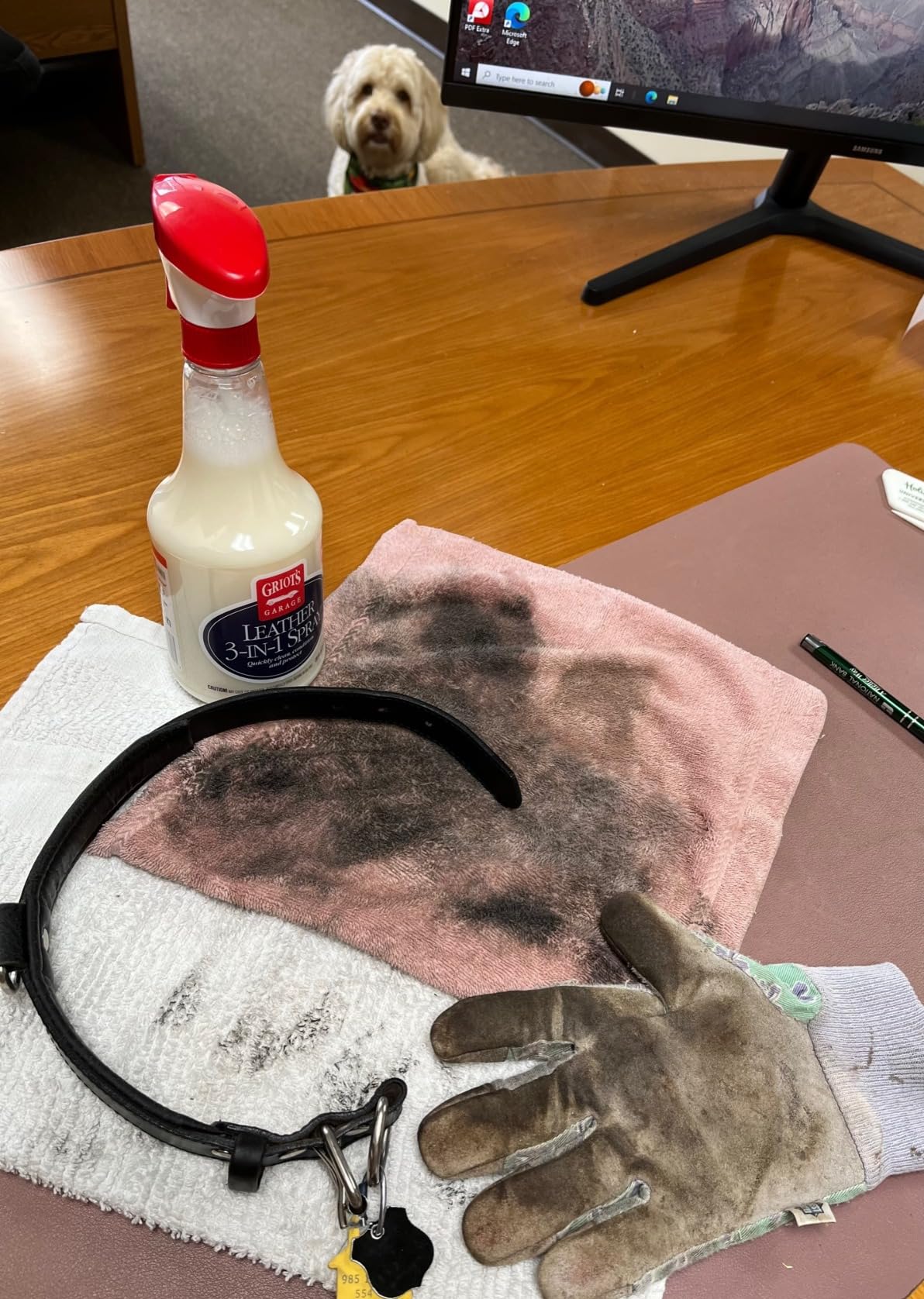 Griot's Garage Leather 3-in-1 Spray, Cleaner and Conditioner for Leather and Vinyl, Car Seats and Vehicle Interior, Truck, RV, Boats, and Home, 10963, 22 oz customer photo 1