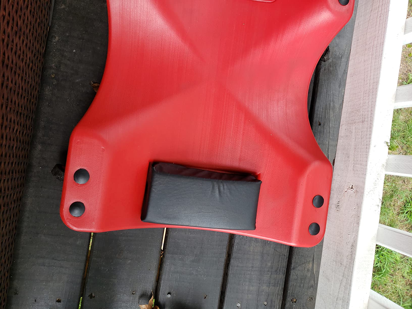 Pro Lift Mechanic Plastic Creeper 40 Inch - Blow Molded Ergonomic HDPE Body with Padded Headrest & Dual Tool Trays - 350 Lbs Capacity Red customer photo 2