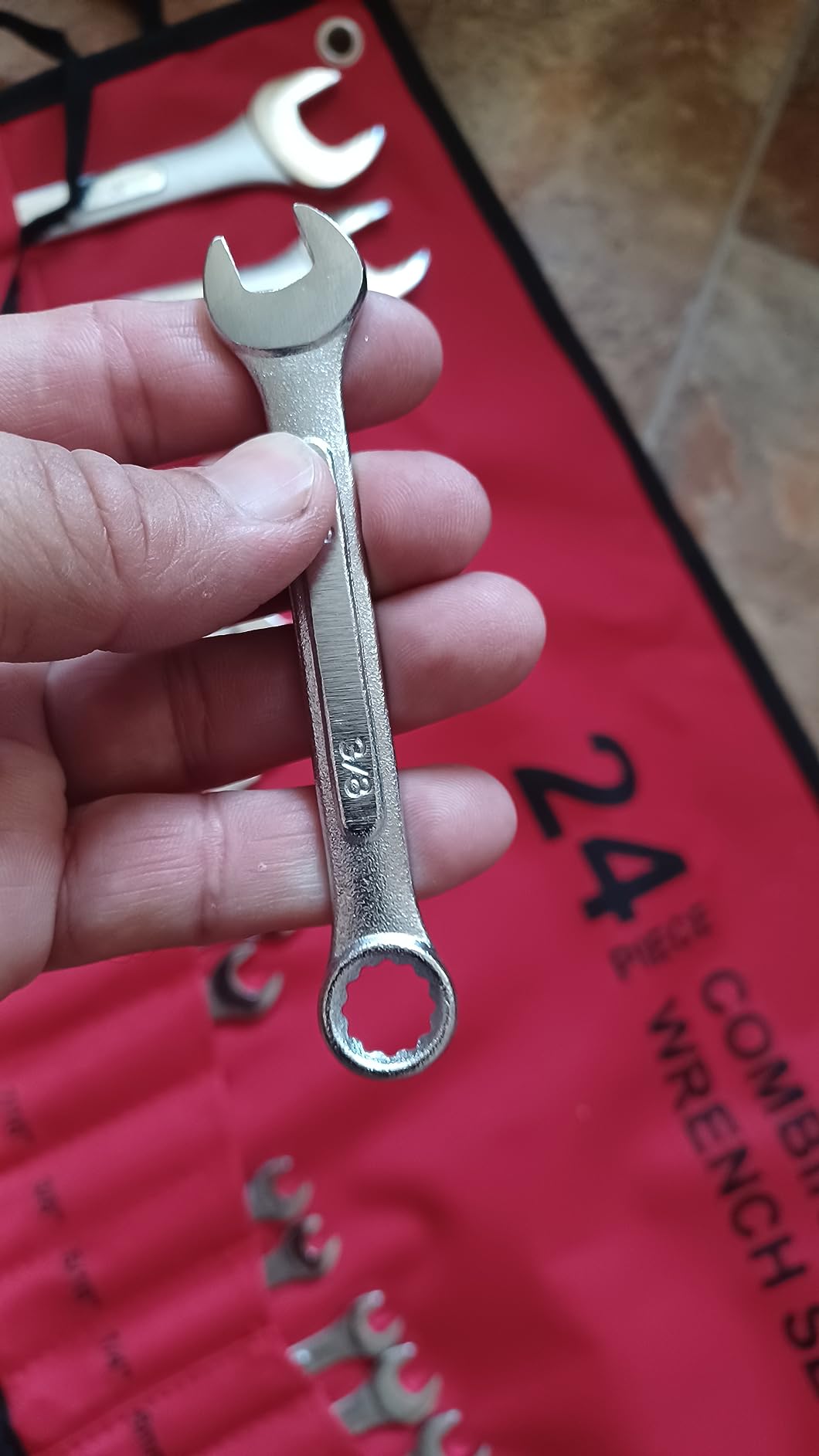 24-Piece All-Purpose Master Combination Wrench Set with Roll-up Pouch | SAE 1/4
