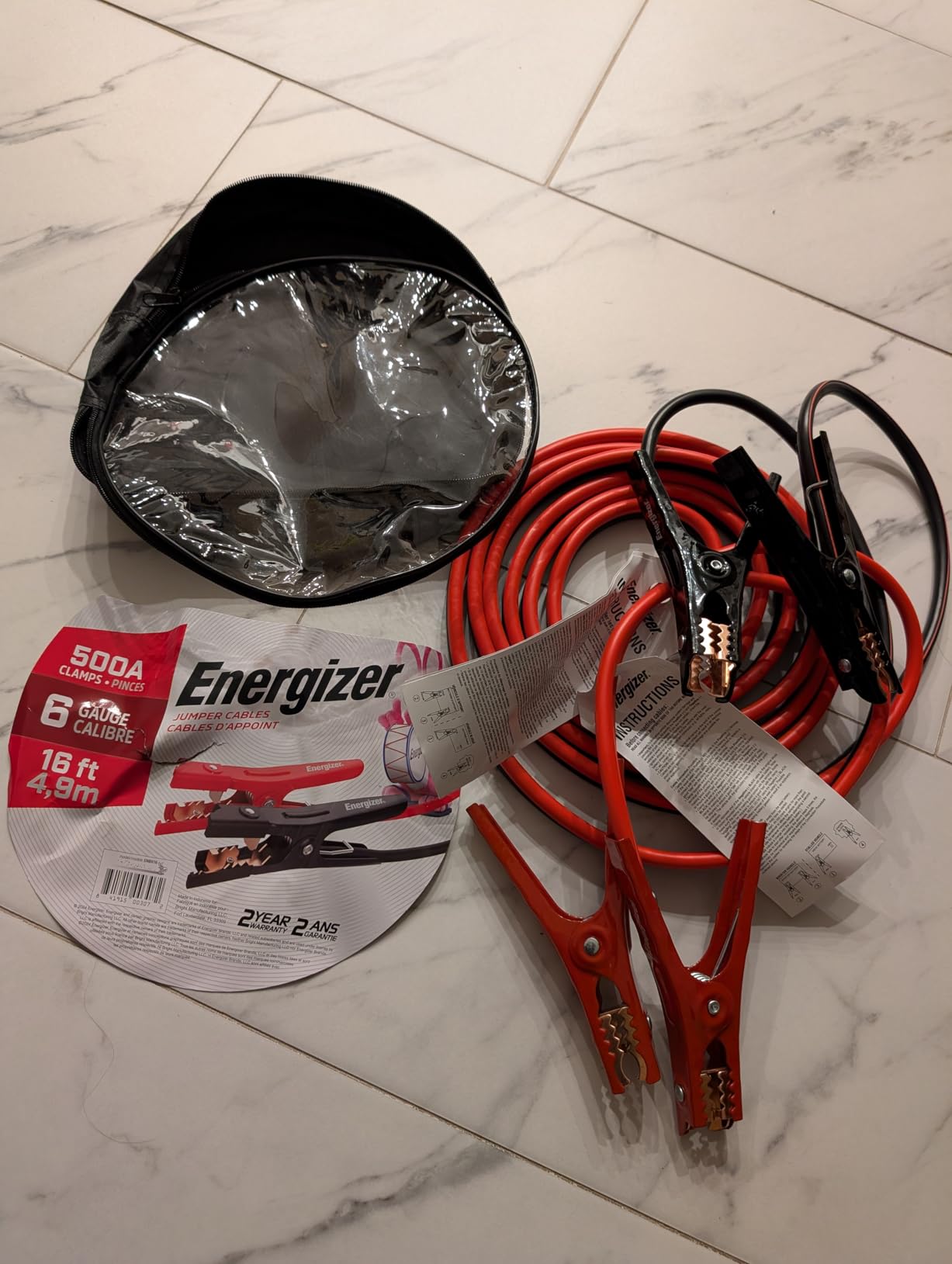 Energizer Jumper Cables for Car Battery, Heavy Duty Automotive Booster Cables (16-Feet, 6-Gauge) customer photo 1