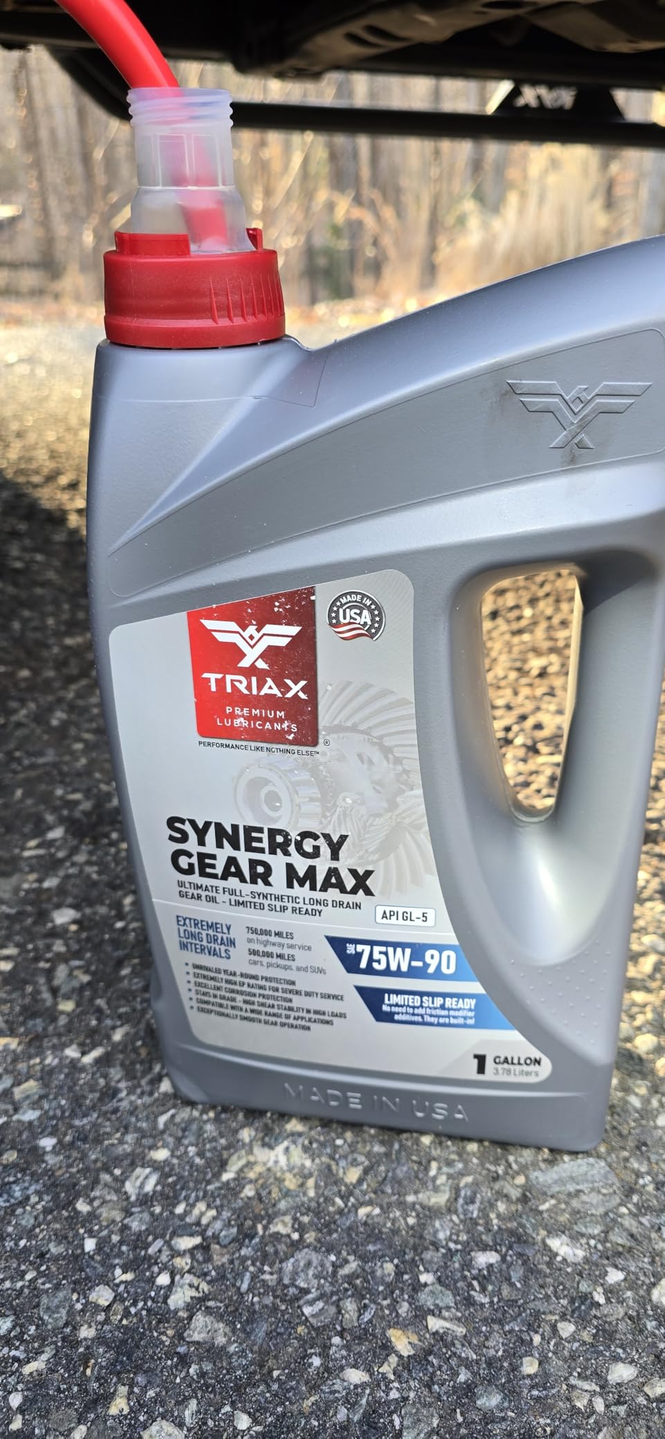 TRIAX Synergy Gear Max 75W-90 GL-5 Limited Slip, Ultra Long Drain 500k Miles, Manual Transmission, Gear/Differential Lubricant (1 Gallon) customer photo 1