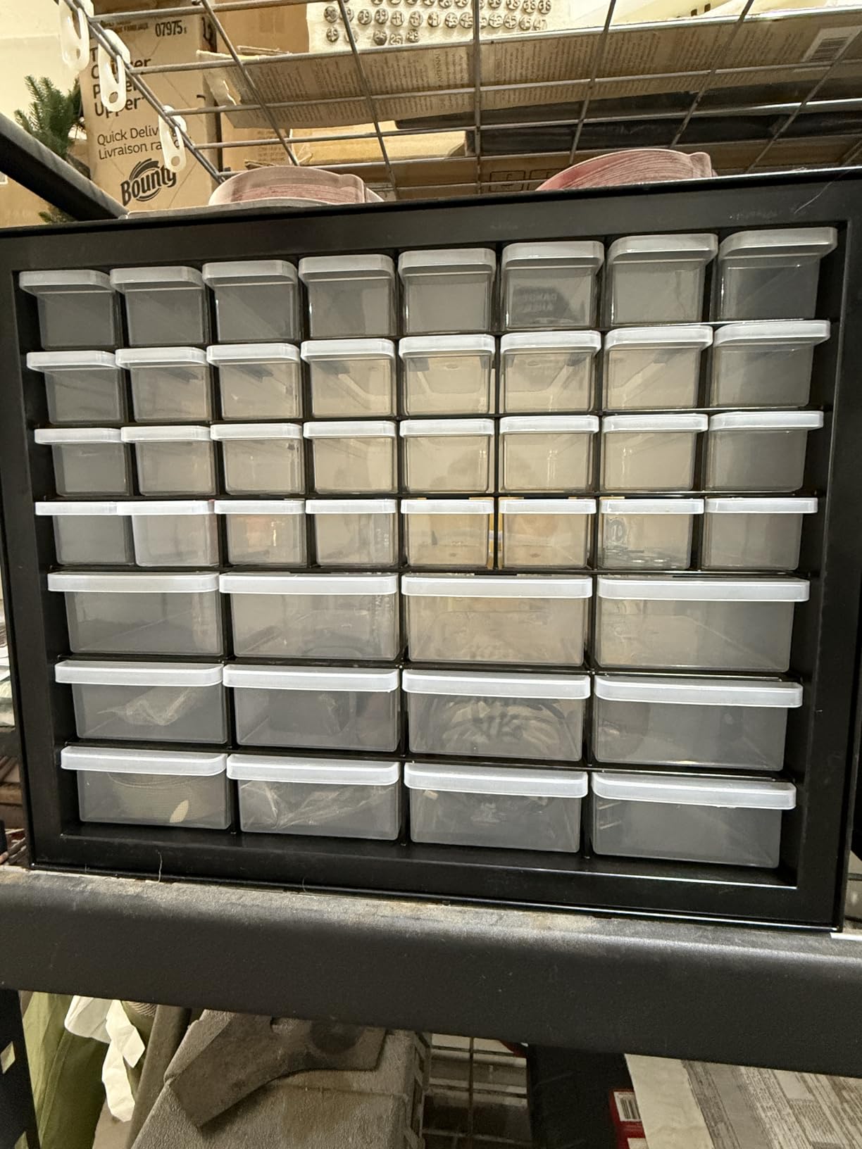 IRIS USA 44-Drawer Small Parts Storage Cabinet, Crafts, Made in USA, Black | Wall-mountable, Stackable, Building Bricks, Screws, Nuts & Bolts, Hardware, Garage Tool Storage customer photo 1