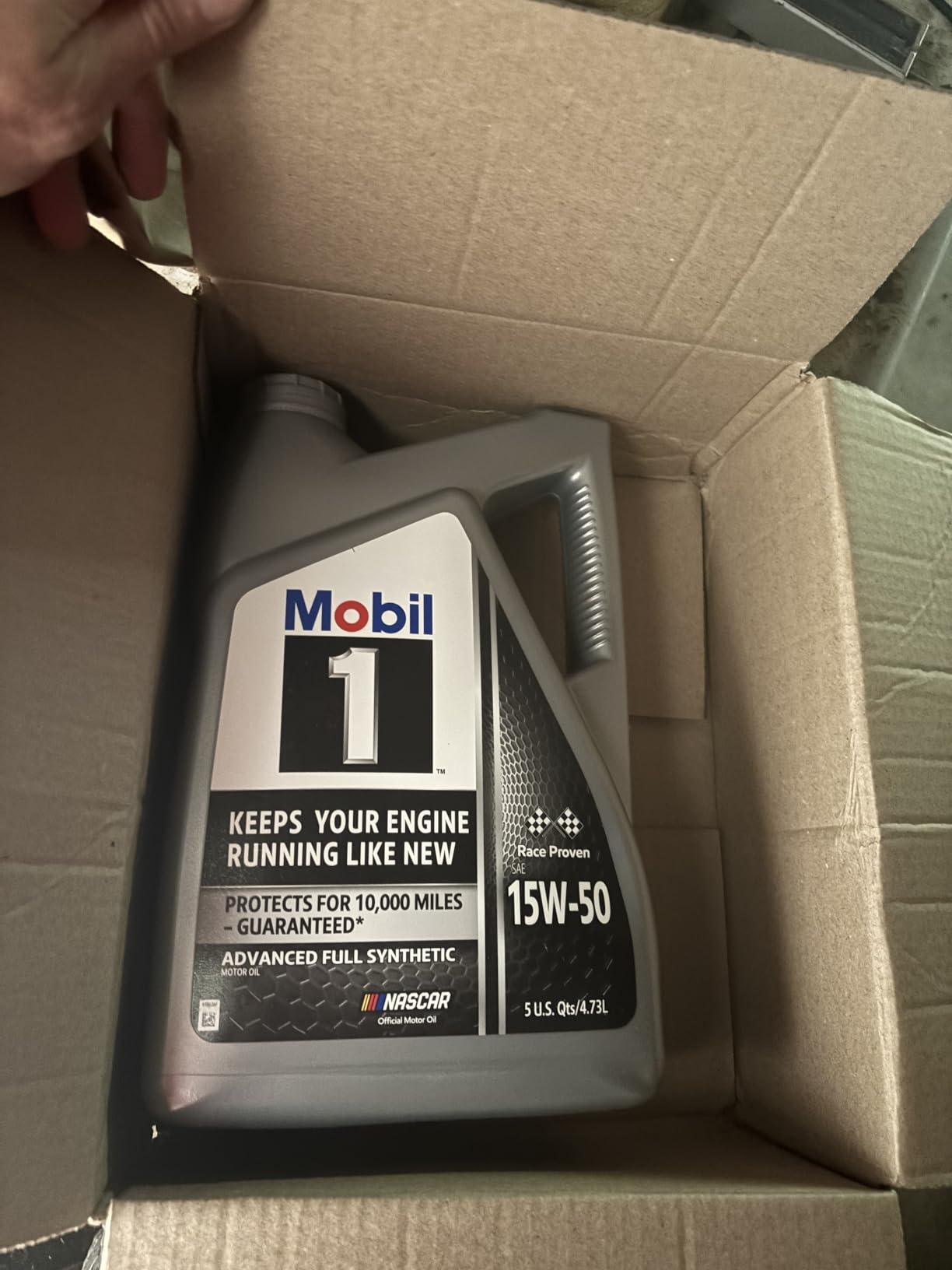Mobil 1 Advanced Full Synthetic Motor Oil 15W-50, 5 Quart | 10,000-Mile Protection customer photo 1