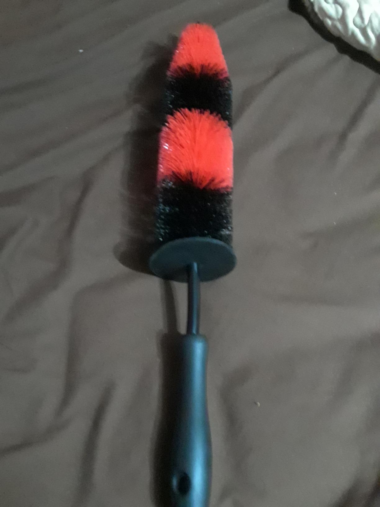 Wheel Rim Brush, Soft Bristle Long Car Tire Washing Tool | Detailing for Exhaust Tips Engine, Vehicle Motorcycles Auto Truck SUV RV, No Scratches customer photo 1