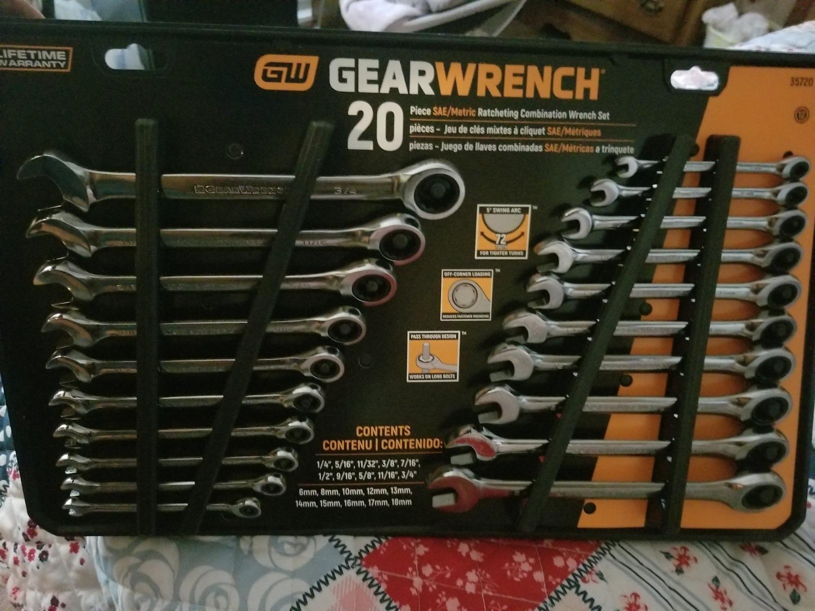 GEARWRENCH 20 Piece Ratcheting Wrench Set | SAE & Metric | 35720 customer photo 2