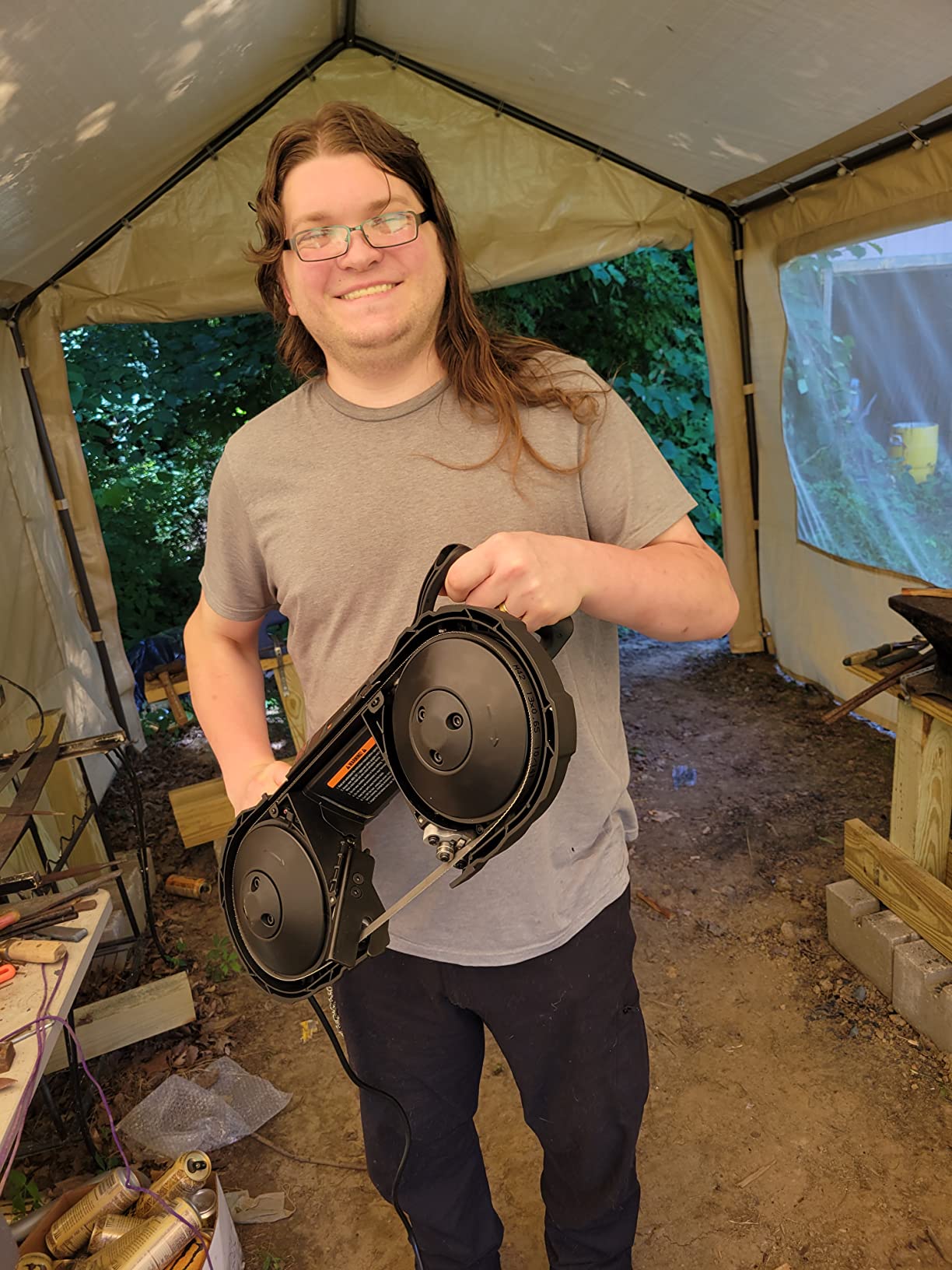 WEN Portable Band Saw for Metal, 10-Amp, Variable Speed, Handheld (94396) customer photo 2