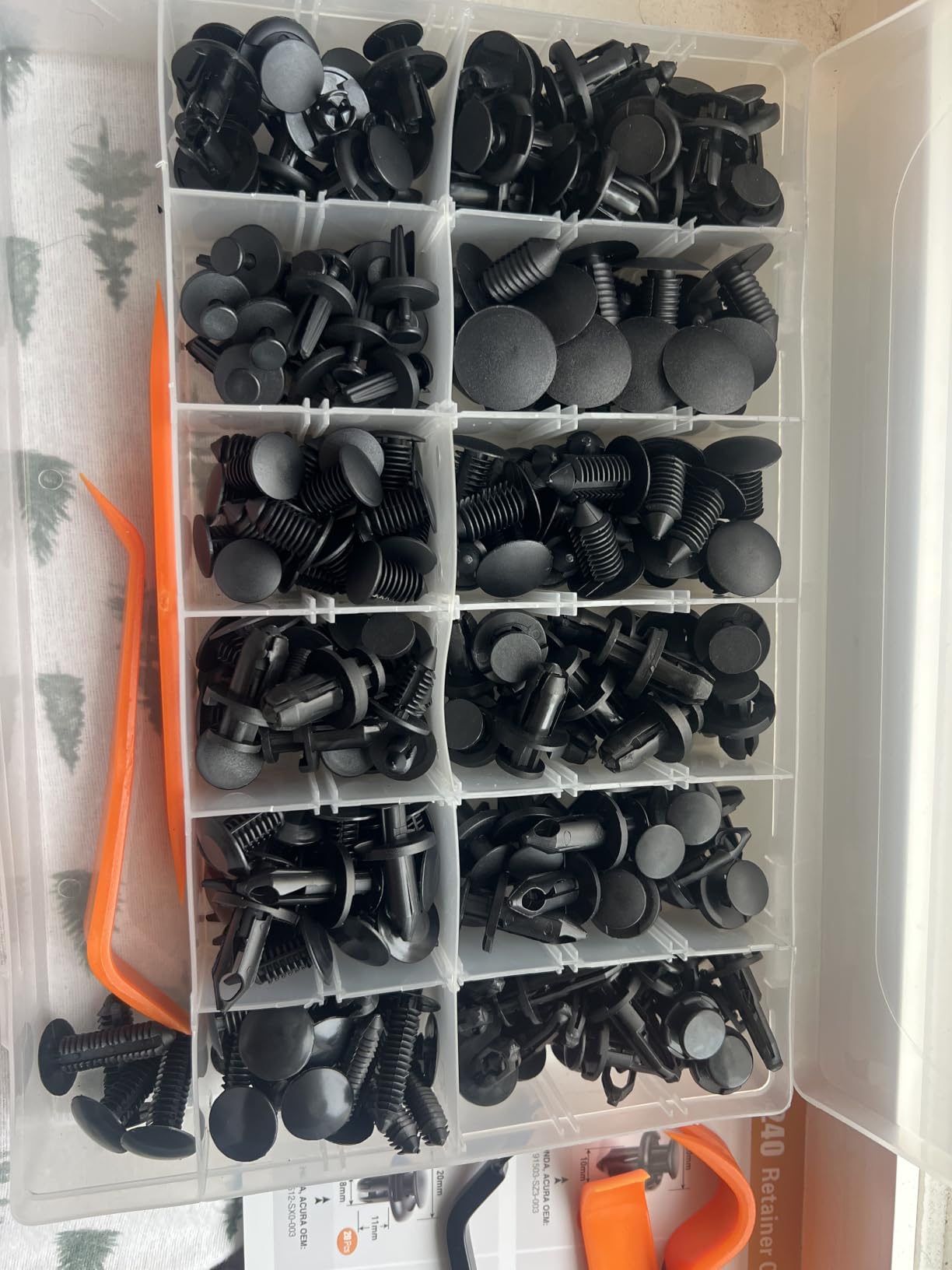 GOOACC 240PCS Bumper Retainer Clips Car Plastic Rivets Fasteners Push Retainer Kit 12 Popular Sizes Auto Push Pin Rivets Set -Door Trim Panel Fender Clips for GM Ford Toyota Honda Chrysler customer photo 1