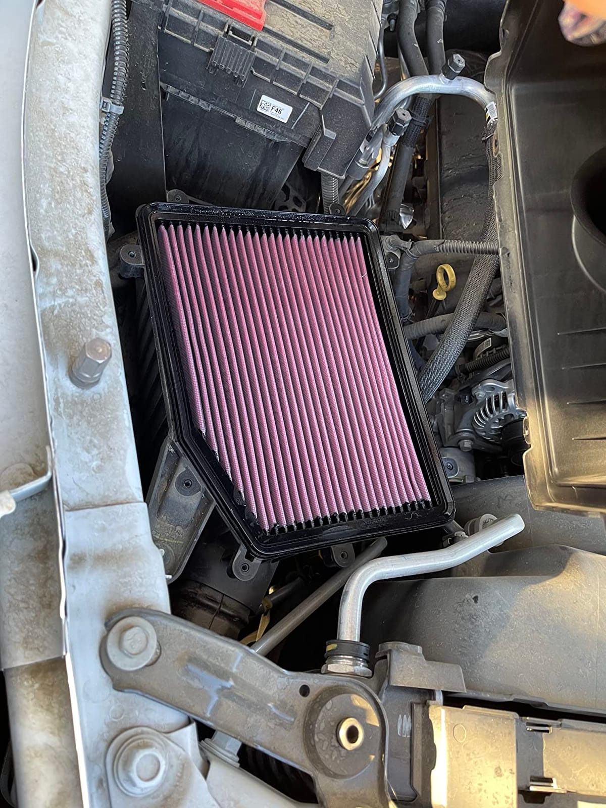 K&N High-Flow Original Lifetime Engine Air Filter: Increase Power: Premium, Washable: Compatible with 2019-2026 Cadillac/Chevy/GMC: Escalade, Silverado, Suburban, Tahoe, Sierra, Yukon, 33-5083 customer photo 1