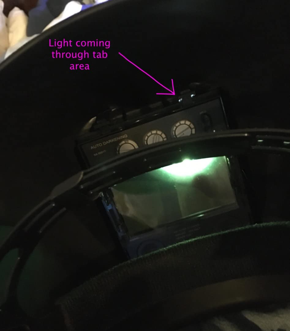 Hobart 770890 Auto-Darkening Welding Helmet, Large, Black | PureColor lens; 9.3 sq in widescreen view; 4 arc sensors; grind mode; analog shade controls; Large customer photo 2