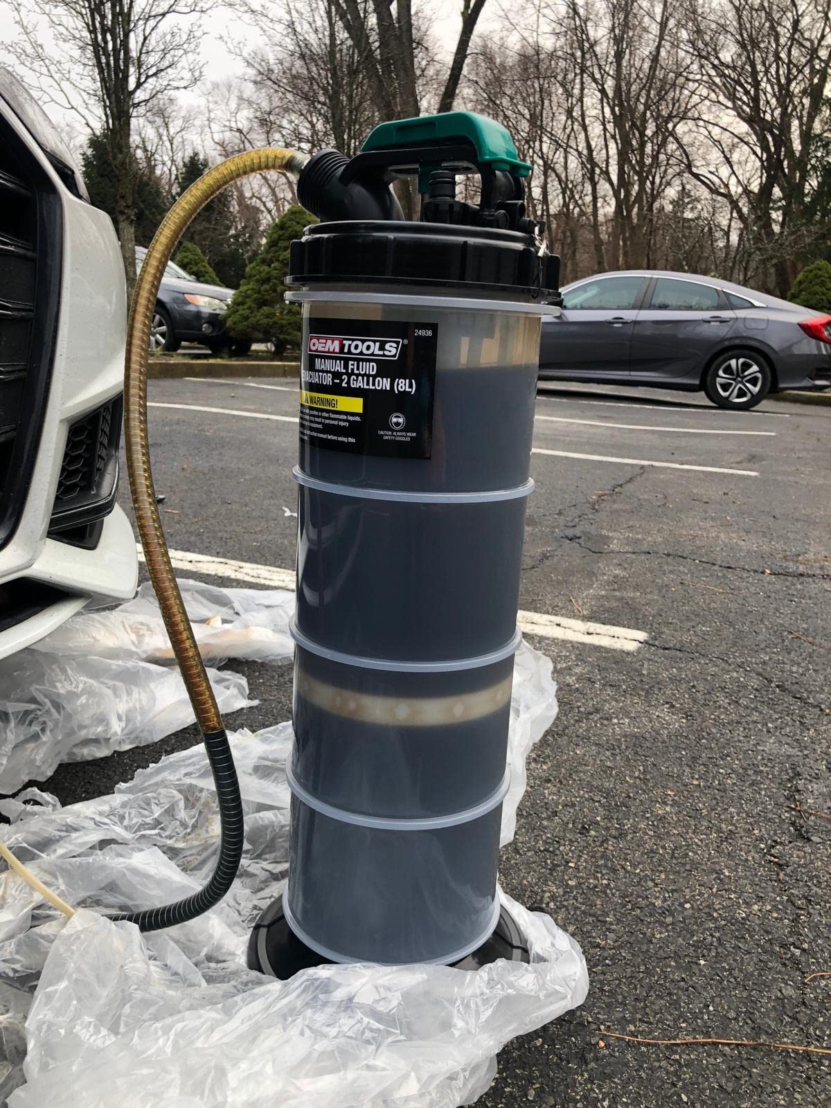 OEMTOOLS Manual Fluid Extractor Pump, 8L Oil Extractor Pump, 5ft Hose customer photo 1