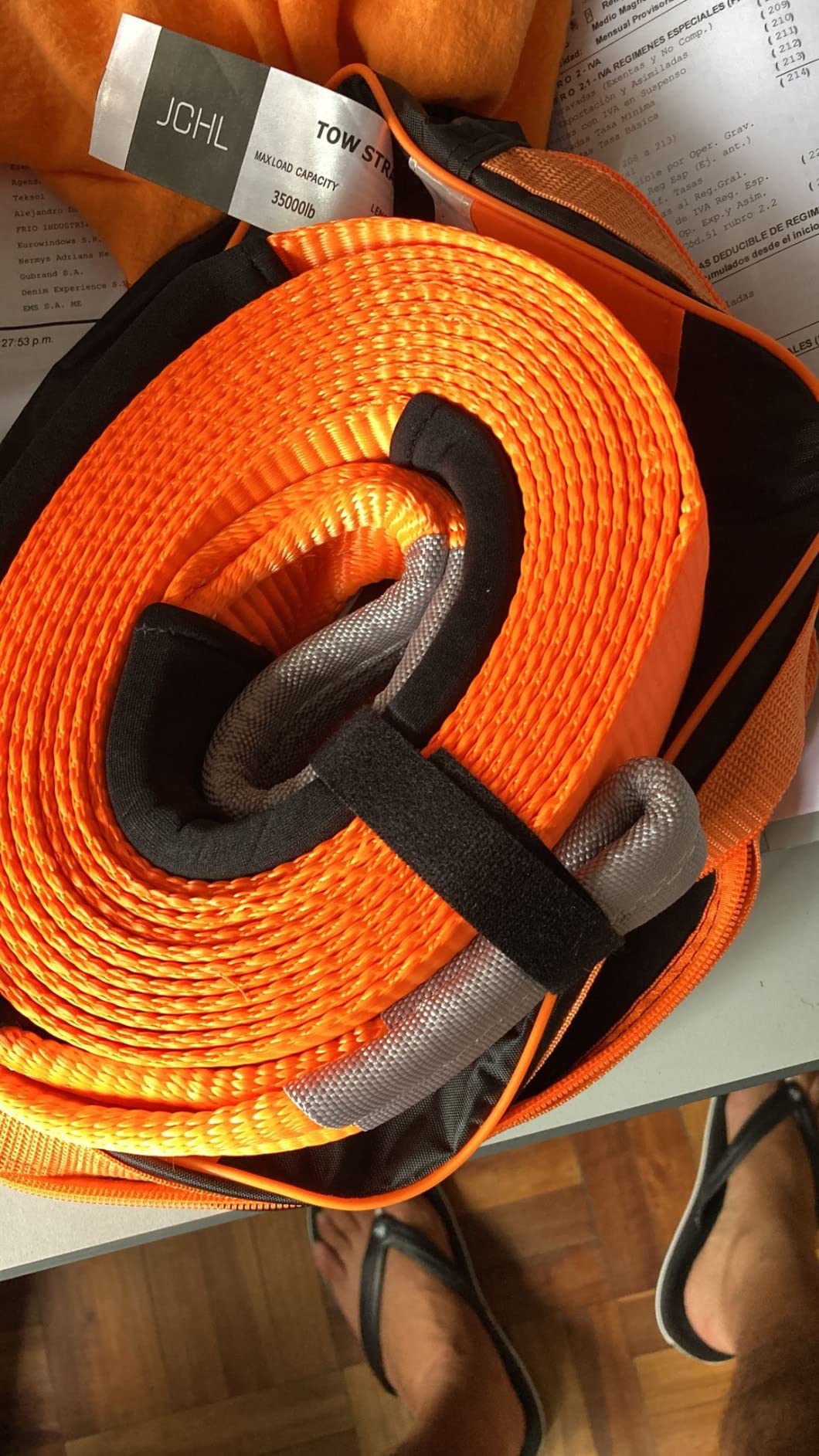 Nylon Tow Strap with Hooks 2
