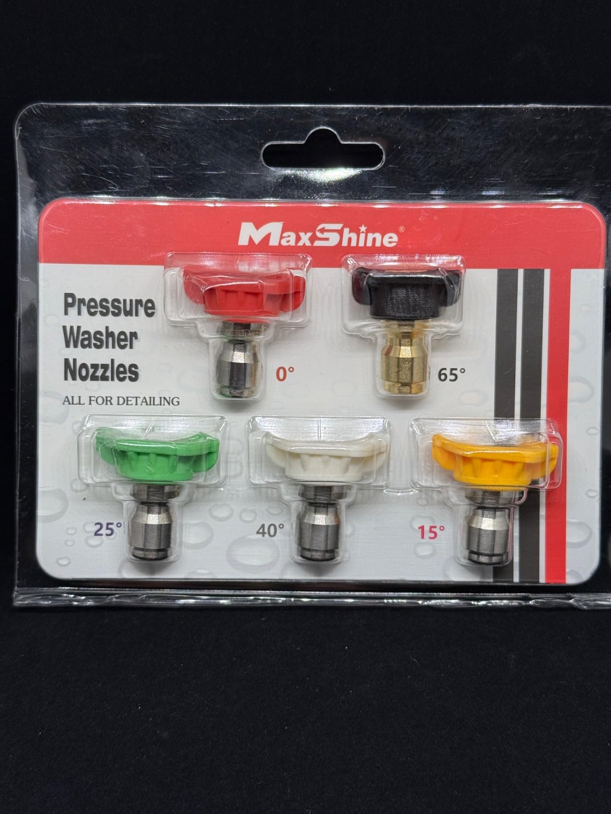 Maxshine Universal Pressure Washer Spray Nozzle Tips Set | 1/4