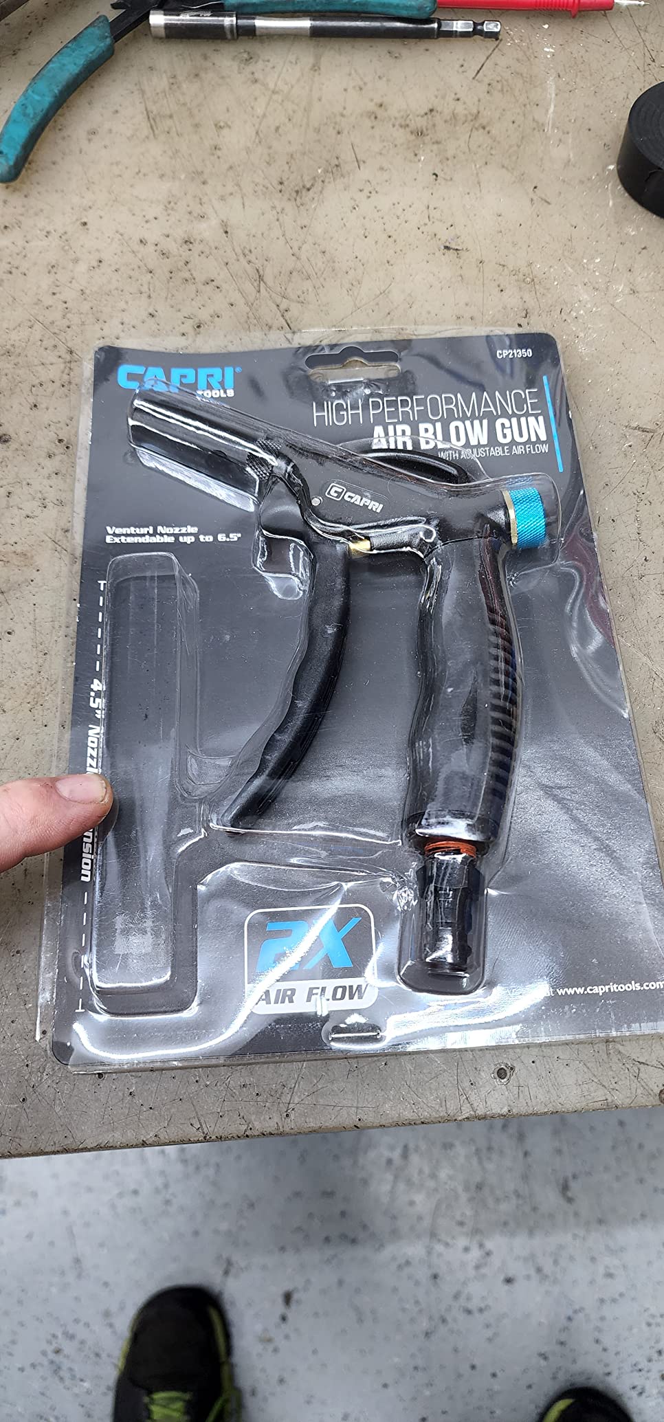 Capri Tools - CP21350 Windstorm EX High Performance Air Blow Gun with Adjustable Air Flow and Extended Nozzle customer photo 2