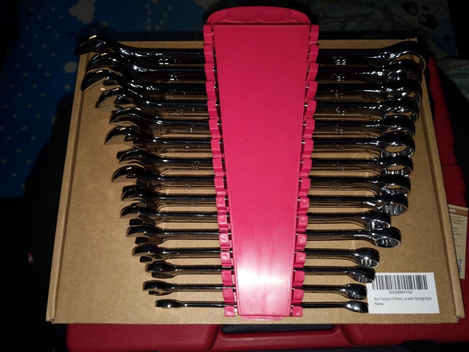 Max Torque 15-Piece Premium Combination Wrench Set, Chrome Vanadium Steel, Long Pattern Design | Include Metric Sizes 8, 9, 10, 11, 12, 13, 14, 15, 16, 17, 18, 19, 20, 21, 22mm with Storage Rack customer photo 2