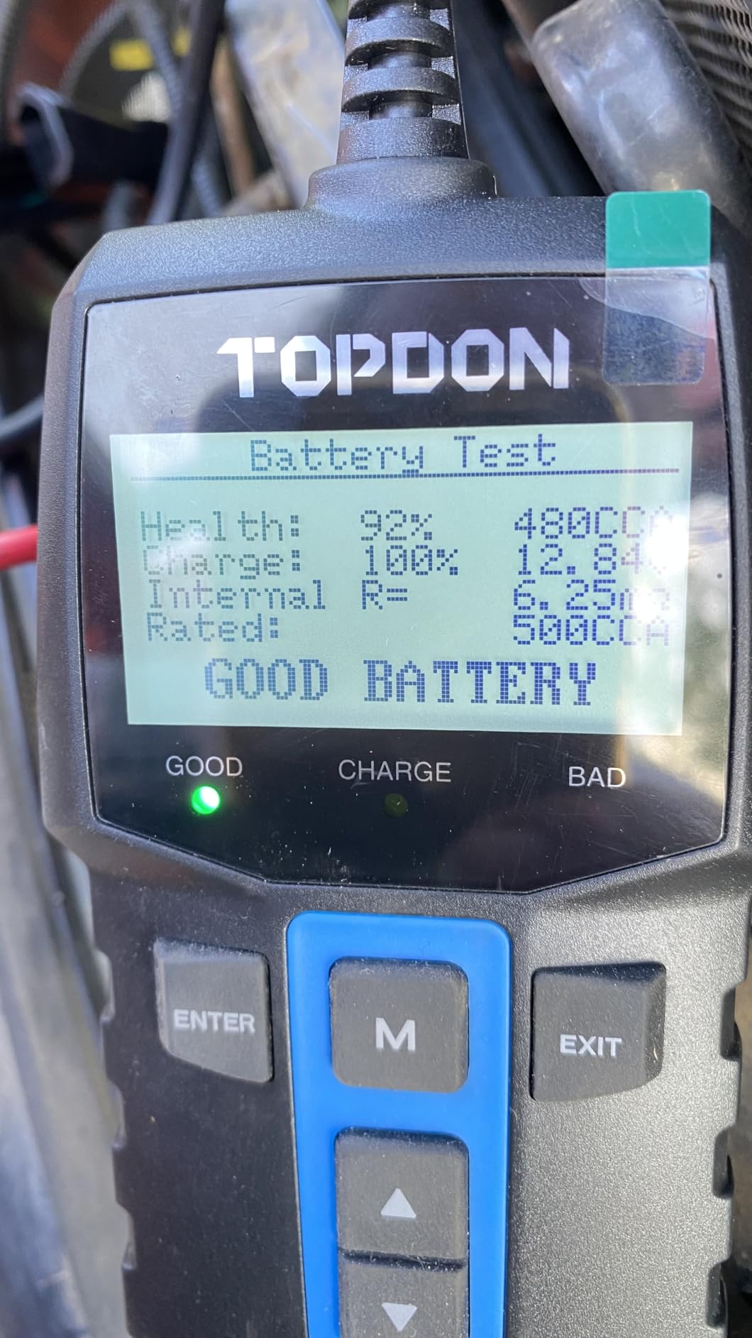 TOPDON BT100 Car Battery Tester 12V Load Tester, 100-2000 CCA Automotive Alternator Tester Digital Auto Battery Analyzer Charging Cranking System Tester for Car Truck Motorcycle ATV SUV Boat Yacht customer photo 1