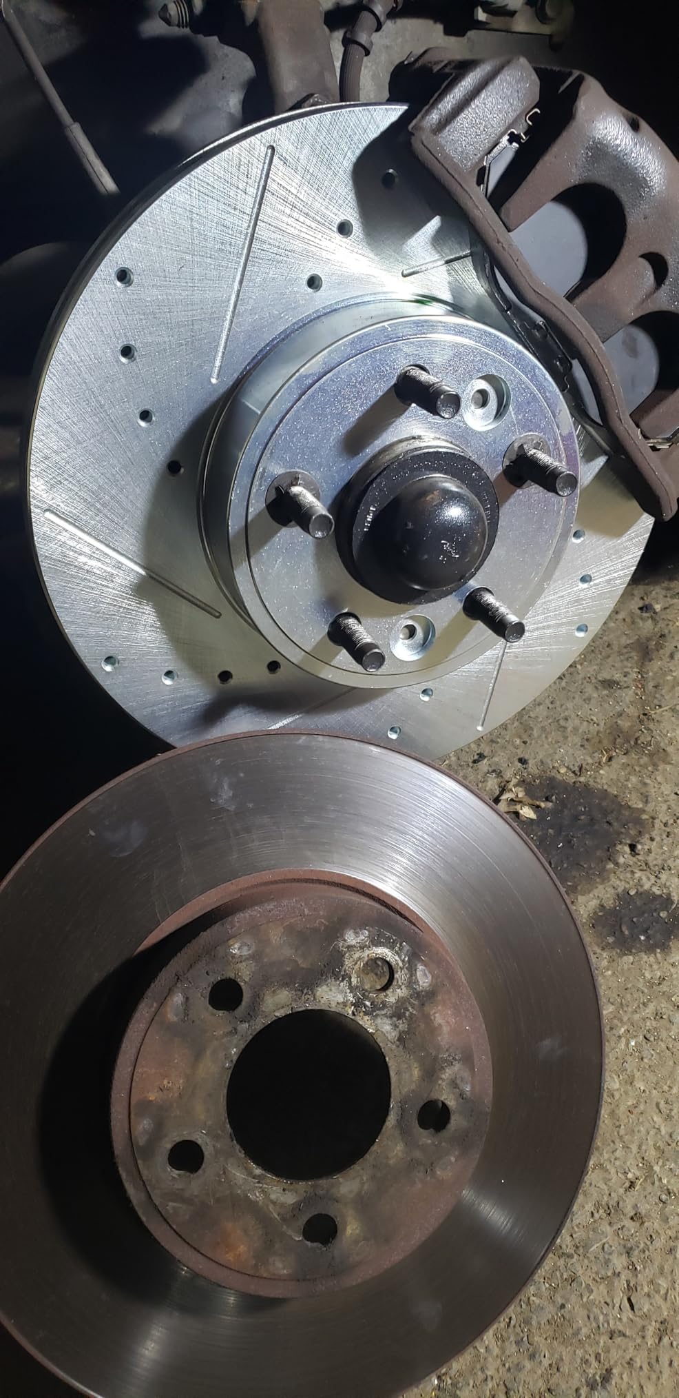 Detroit Axle - Drilled & Slotted Brake Rotors for 2012-2020 Ford F-150 | Drilled & Slotted Brakes Rotors 2014 2015 2016 2017 2018 2019 Replacement 13.78'' inch Front and 13.7'' inch Rear Rotor 6 Lug customer photo 2