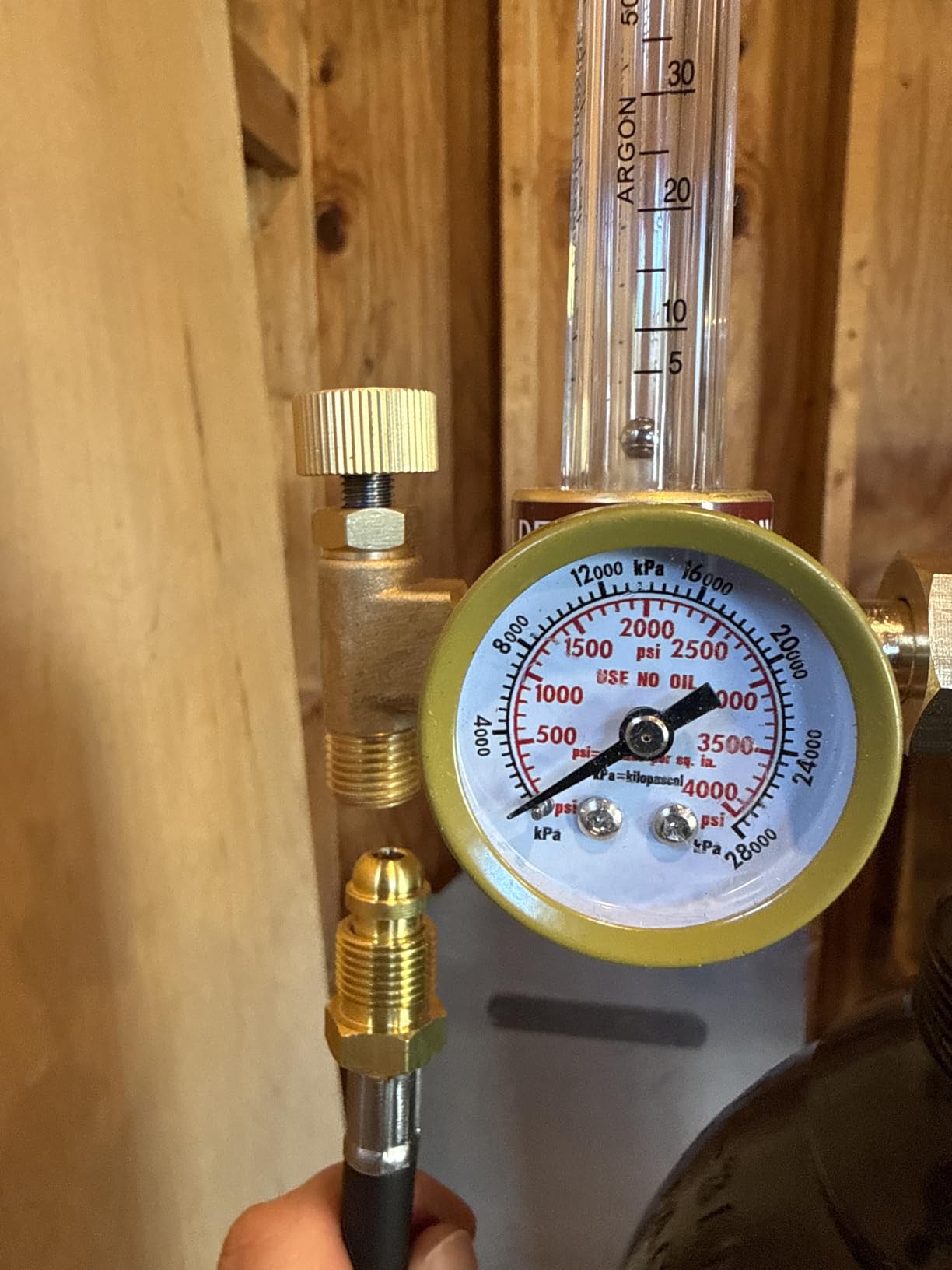 YESWELDER Welding Gas Flowmeter with Gas Hose, Leak-Proof Argon CO2 | leak-resistant connections, clear gauges, controlled shielding gas setup customer photo 2