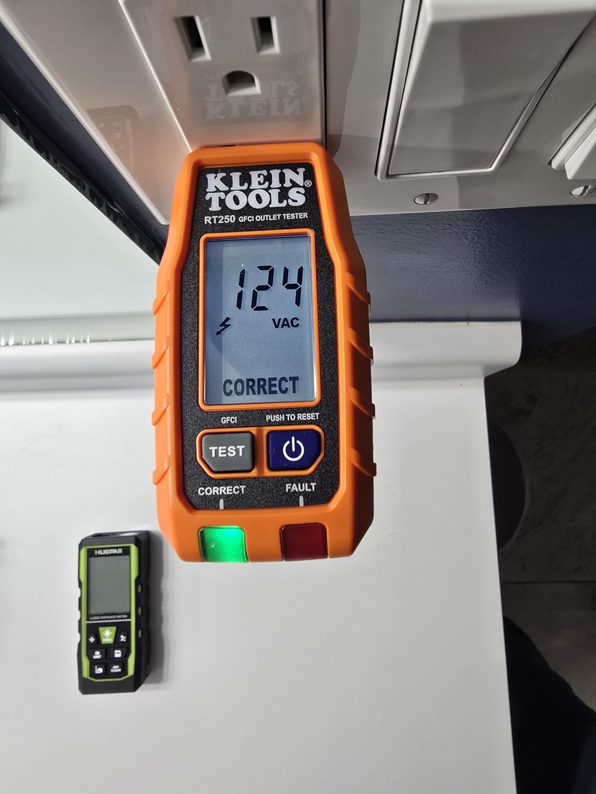 Klein Tools RT250 GFCI Outlet Tester with LCD Display, Electric Voltage Tester for Standard 3-Wire 120V Electrical Receptacles customer photo 2