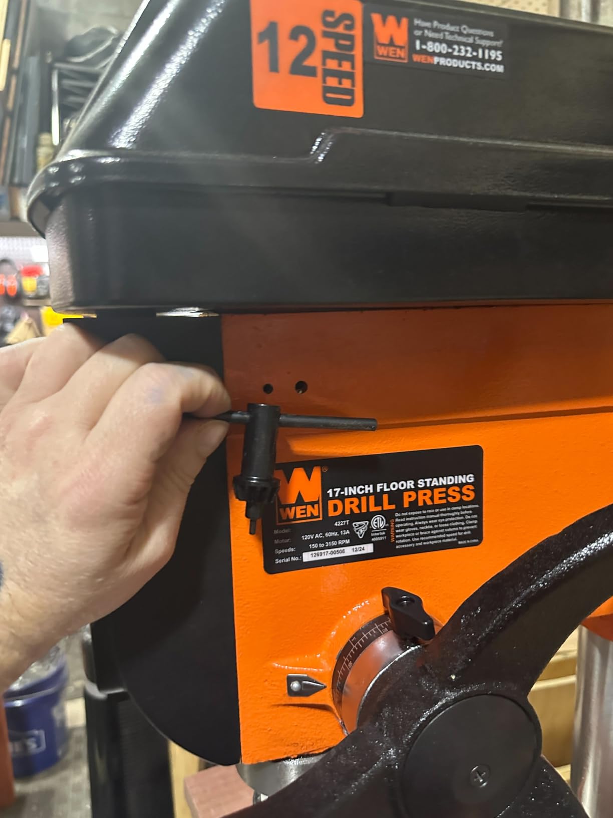 WEN 4227T 13-Amp 12-Speed Floor Standing Drill Press customer photo 1