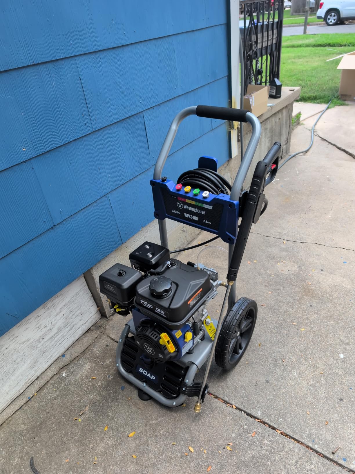 Westinghouse WPX3400 Gas Pressure Washer, 3400 PSI and 2.6 GPM, Onboard Soap Tank, Spray Gun and Wand, 5 Nozzle Set, for Cars/Fences/Driveways/Homes/Patios/Furniture customer photo 2
