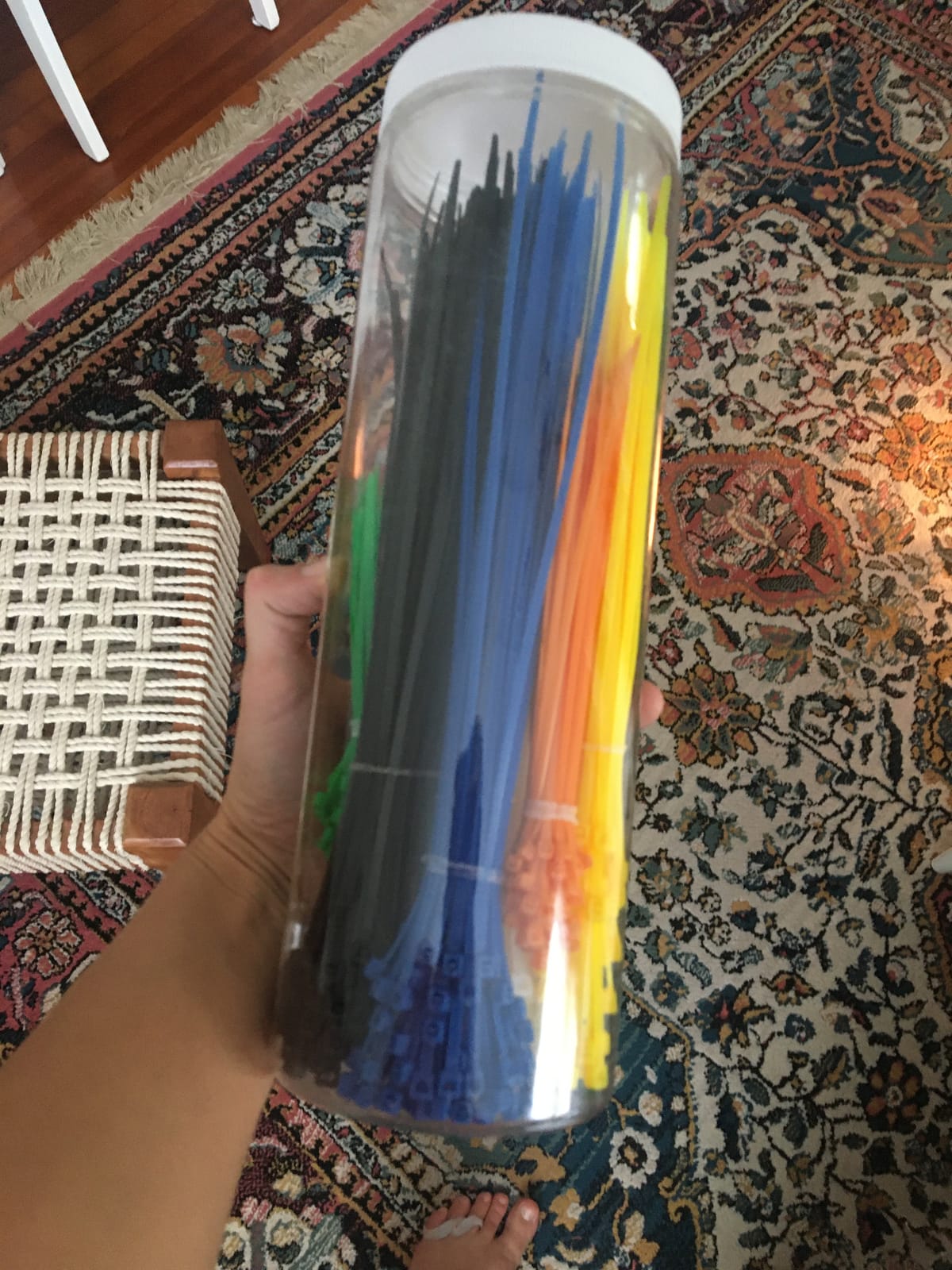 AMM Cable Zip Ties, 1000 Pack Colored Zip Ties Assorted Sizes 4, 6, 8 and 10 inches with a Plastic Storage Jar, Multi-Purpose Self-Locking Nylon Cable Ties Cord Management Ties, Wire Ties for Home, Office customer photo 1