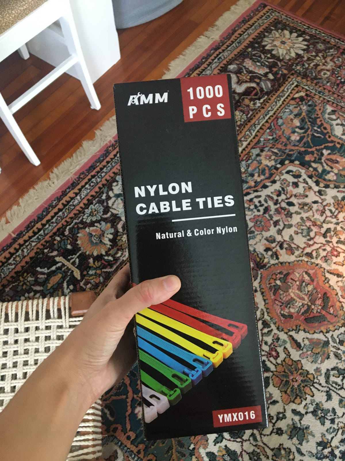 AMM Cable Zip Ties, 1000 Pack Colored Zip Ties Assorted Sizes 4, 6, 8 and 10 inches with a Plastic Storage Jar, Multi-Purpose Self-Locking Nylon Cable Ties Cord Management Ties, Wire Ties for Home, Office customer photo 2