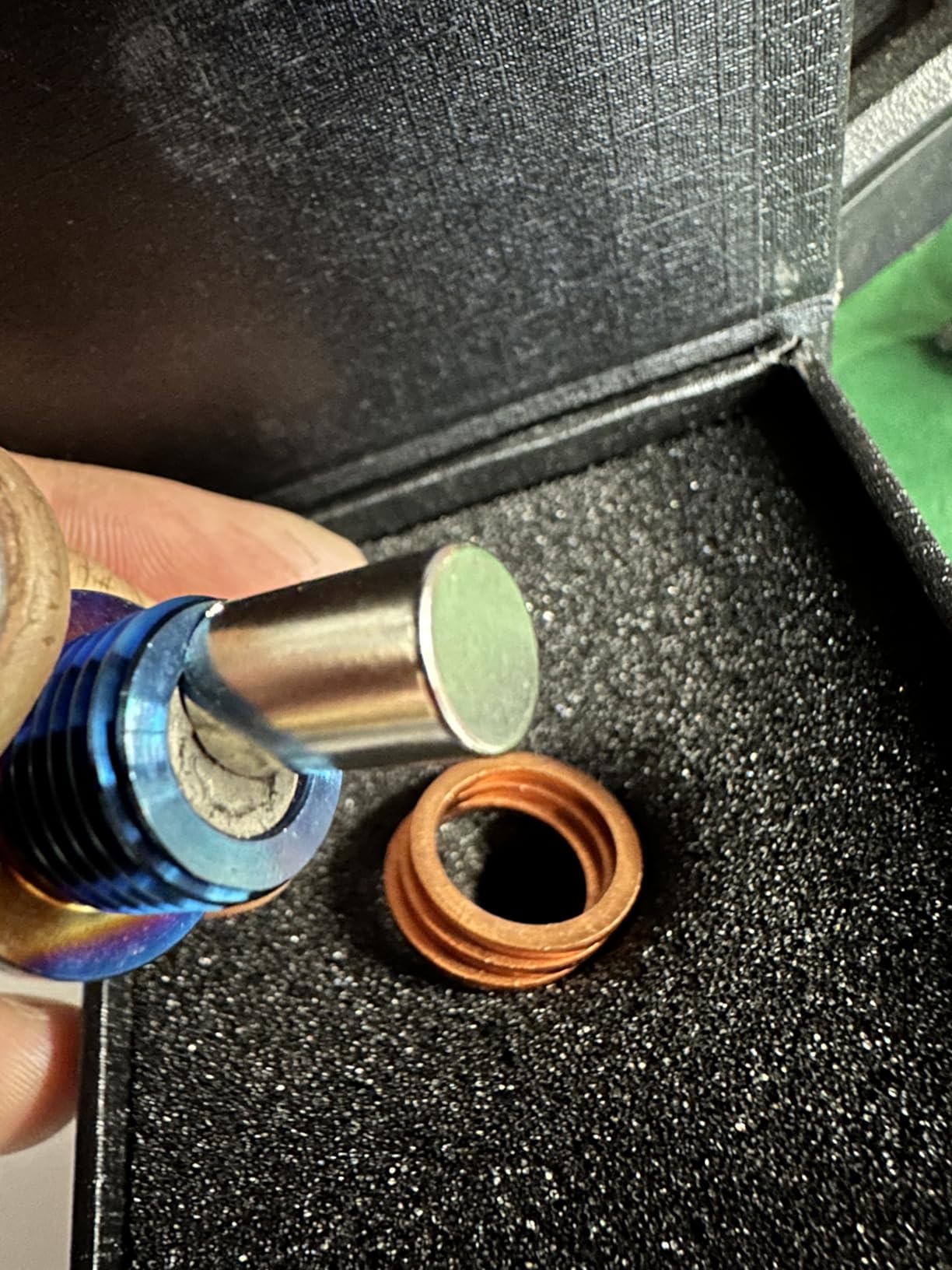 M14x1.5 Titanium Alloy Engine Oil Drain Plug with Neodymium Magnet, Copper Crush Washer Compatible with Ford, GM, Hyundai, KIA and Accord, CRV, Civic, Pilot, Fit, Odyssey customer photo 1