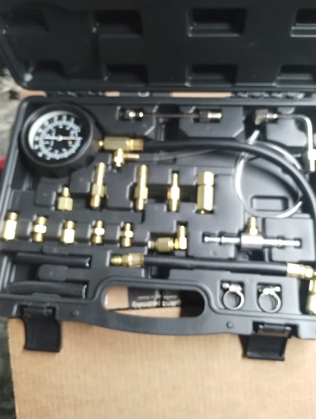 OMT Fuel Injection Pressure Tester Kit With 140 PSI Gauge, Quick Fittings | Durable Brass & Aluminum Connectors; Gasoline Pump Diagnostic Hoses; Vehicle Maintenance; For Professional Auto Mechanics customer photo 1