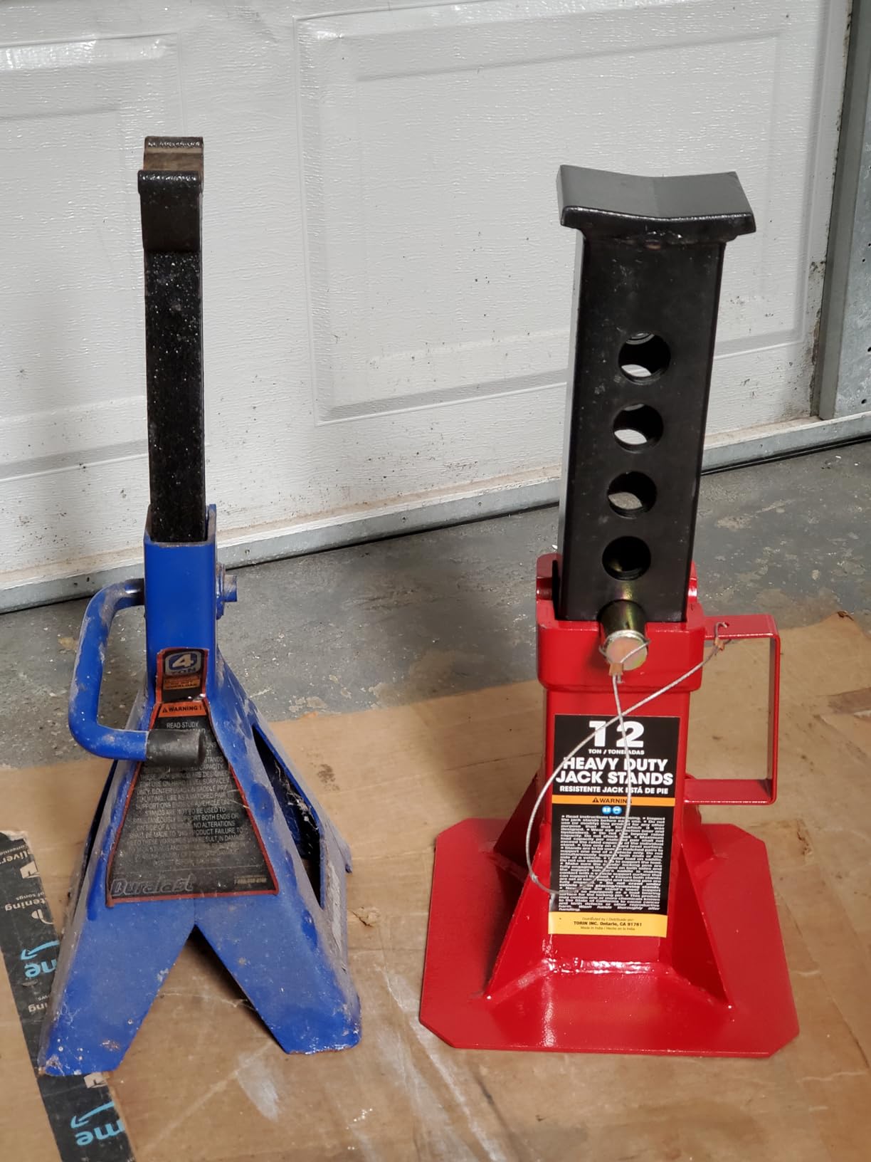 BIG RED ATZ120005R Torin Heavy Duty Pin Type Professional Car Jack Stand with Lock, 12 Ton (26,400 lb) Capacity, Red, 1 Pair customer photo 1