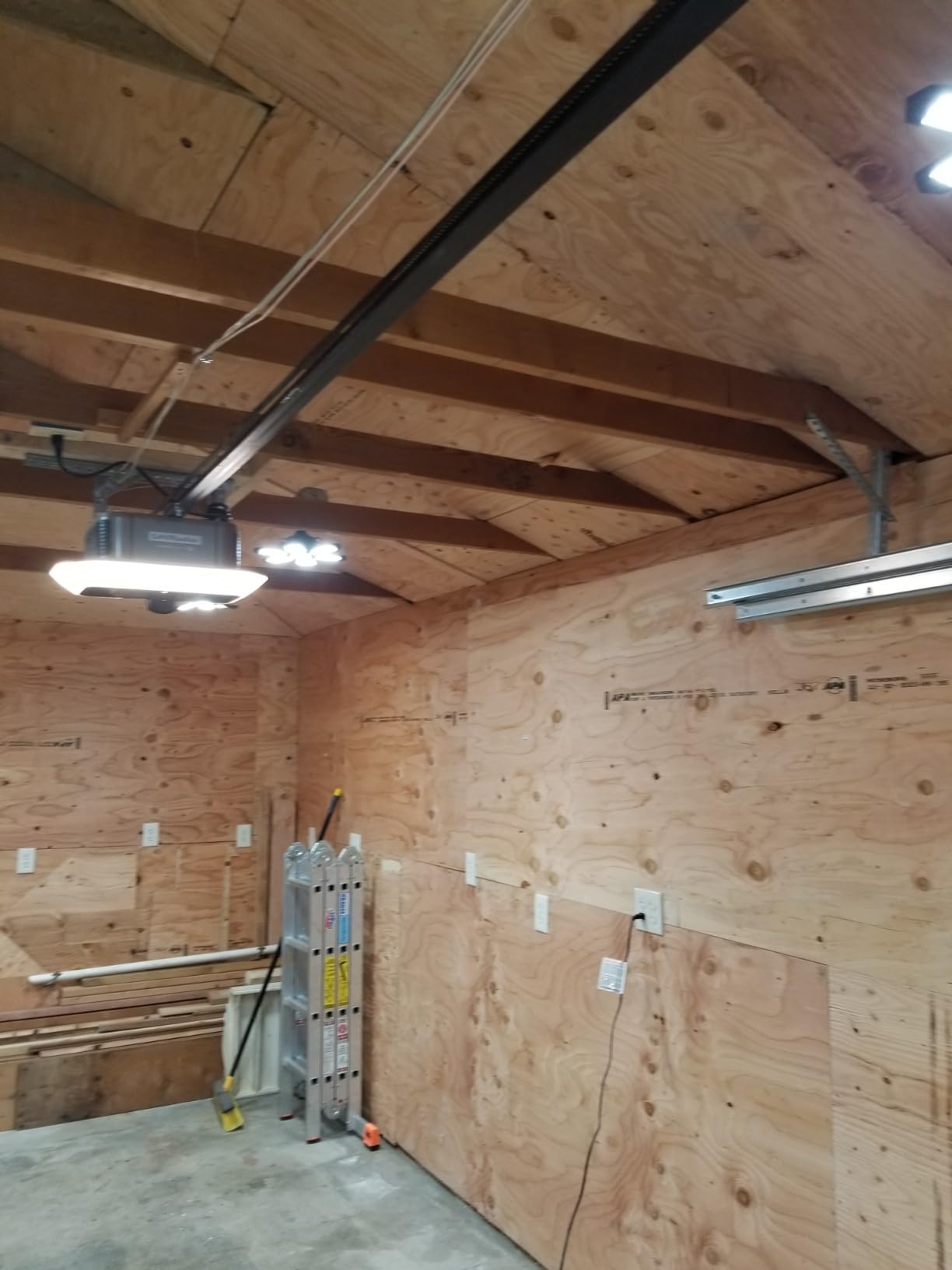 TANBABY 2 Pack LED Garage Lights, Deformable Ceiling Light, 30000LM 6500K | E26/E27 Screw-in Garage Light Bulb with 6+1 Adjustable Panels for Garages, Basements, Workshops, and Storage Areas customer photo 2